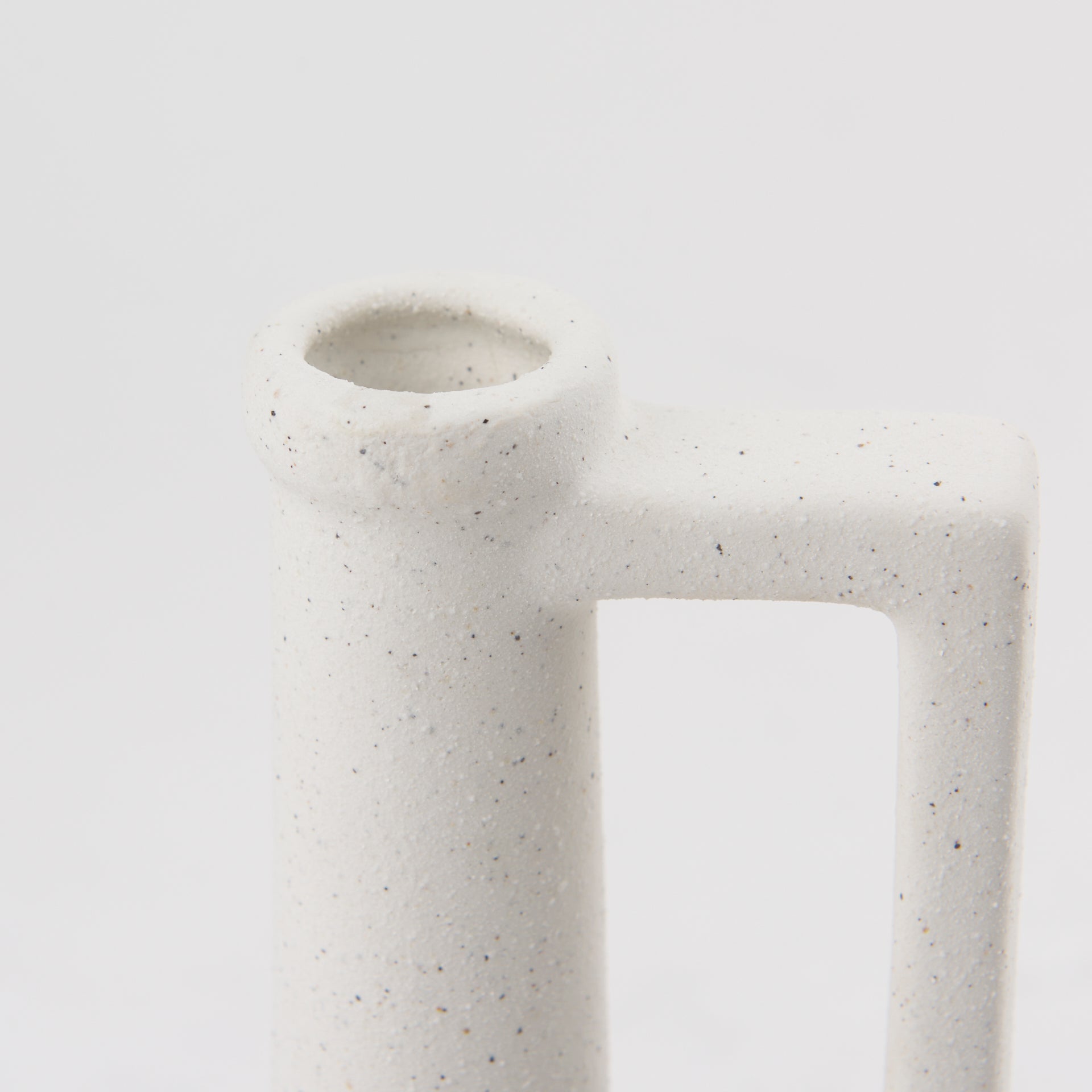 Burton 10.8H Small White Ceramic Jug Vase - Central Designs