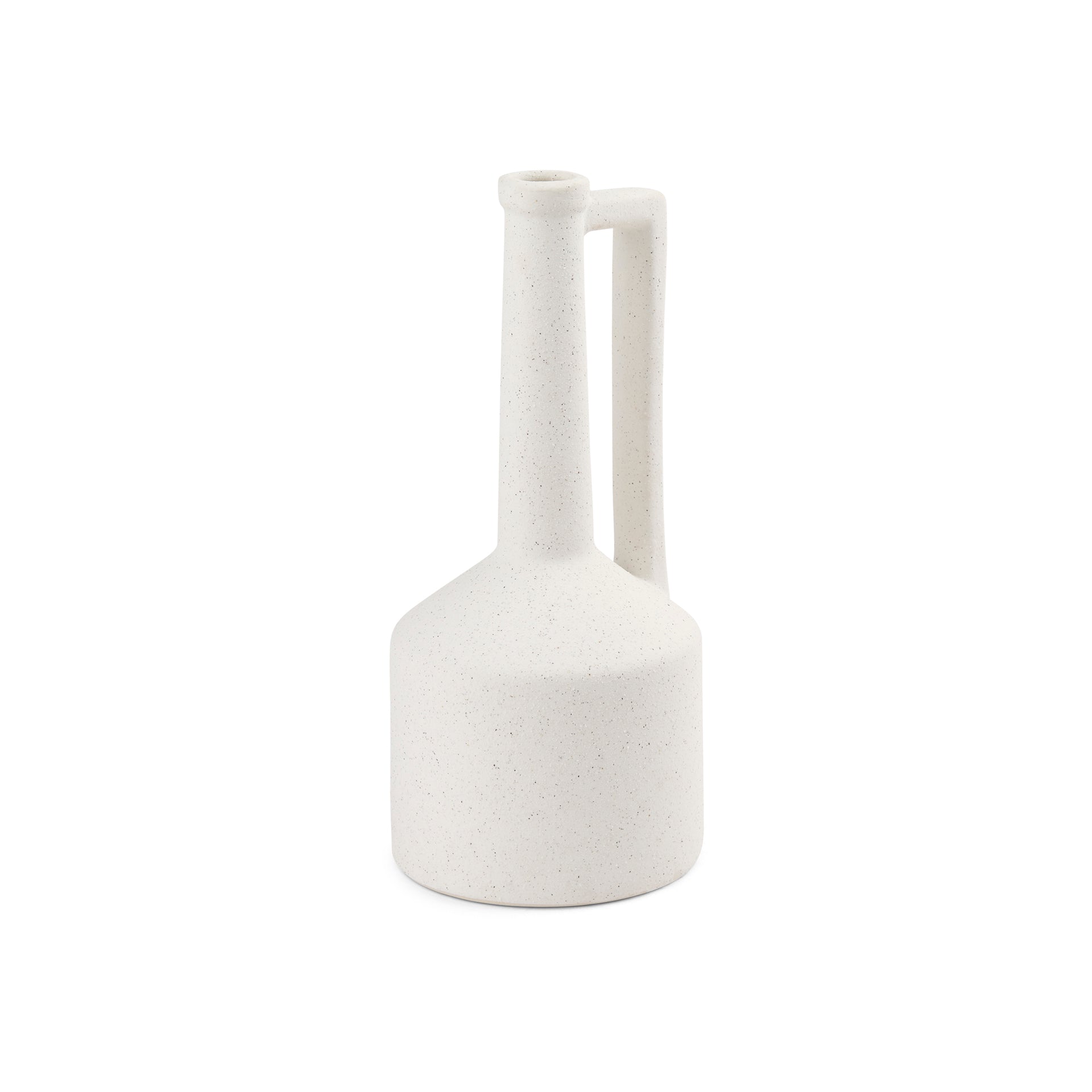 Burton 14.2H Medium White Ceramic Jug Vase - Central Designs