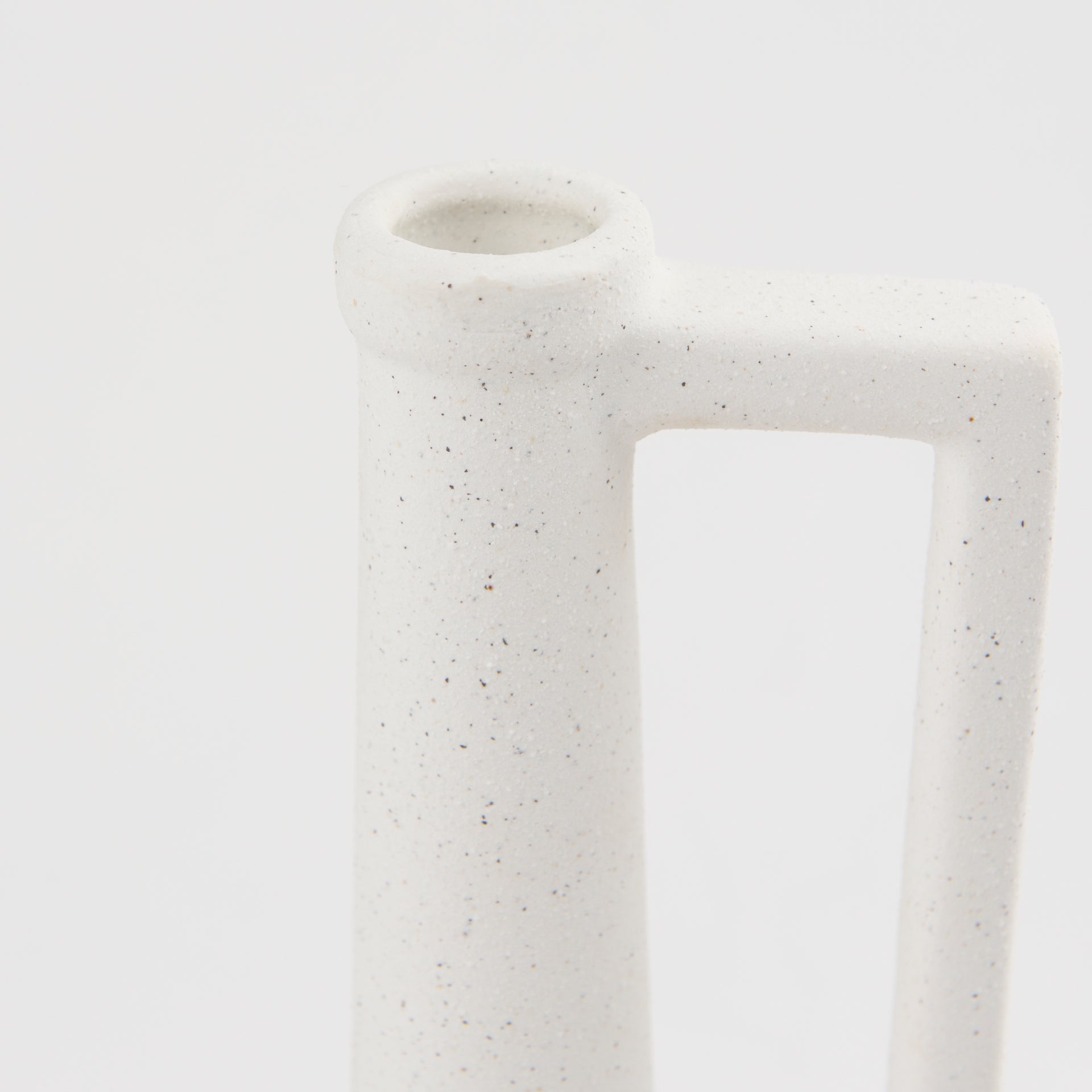 Burton 14.2H Medium White Ceramic Jug Vase - Central Designs