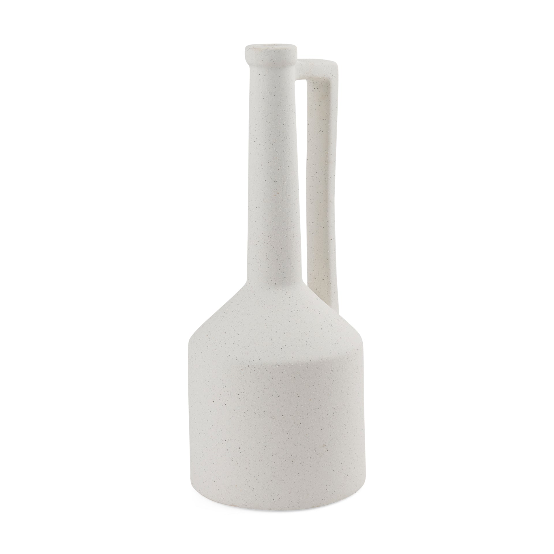 Burton 17.1H Large White Ceramic Jug Vase - Central Designs