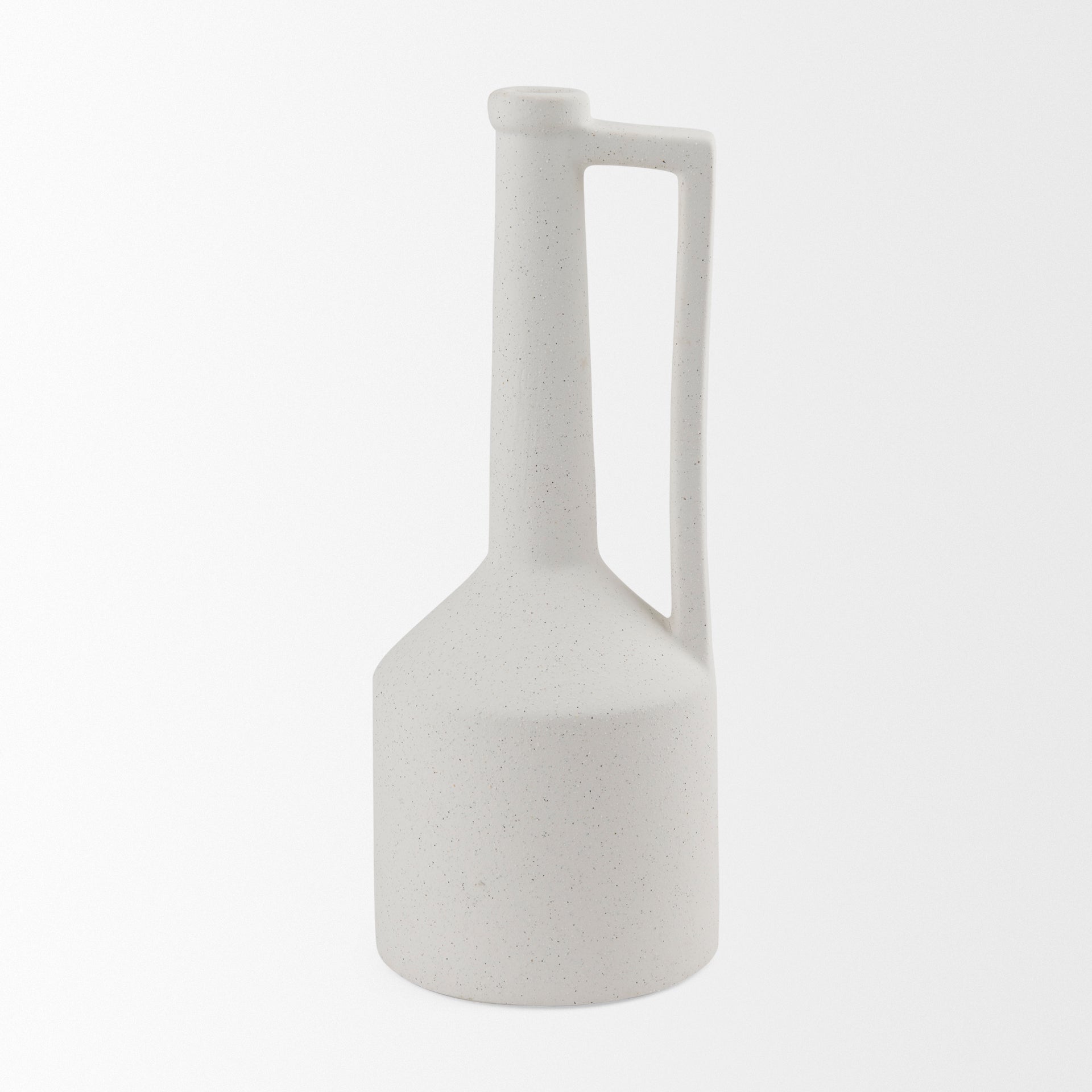 Burton 17.1H Large White Ceramic Jug Vase - Central Designs