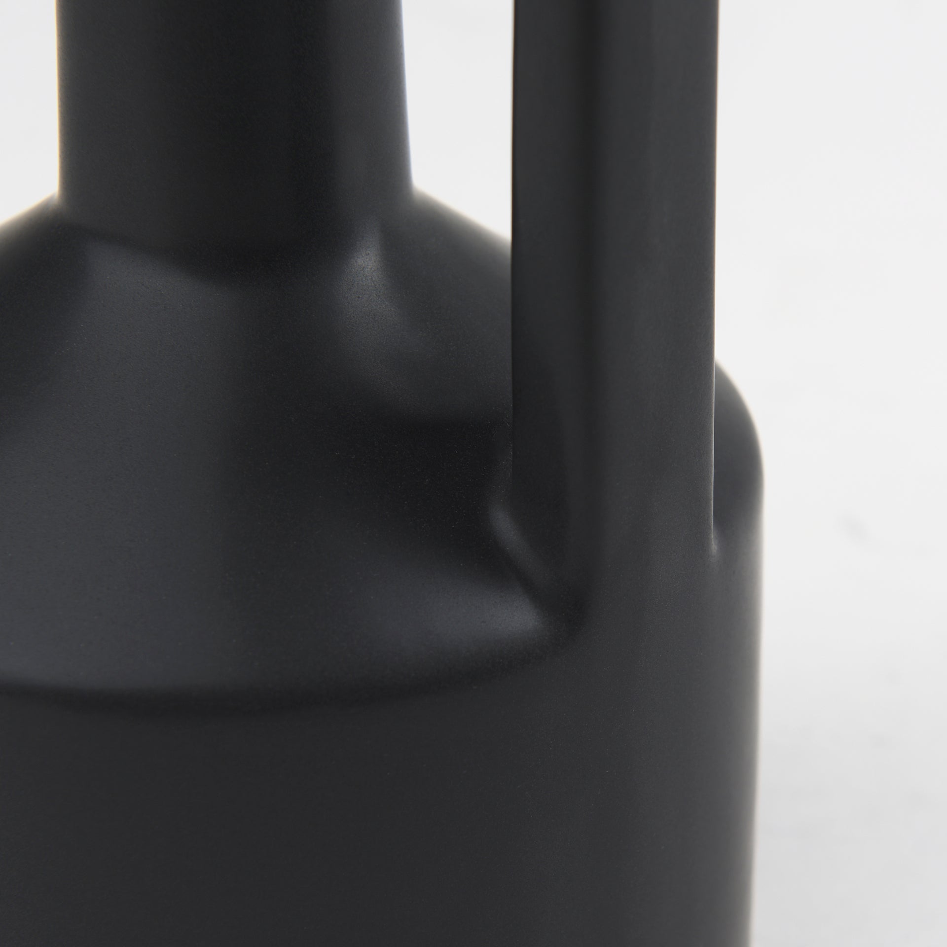 Burton 10.8H Small Matte Black Ceramic Jug Vase - Central Designs