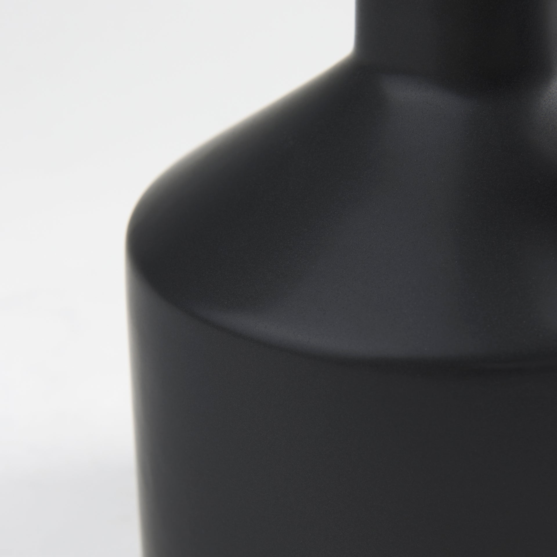 Burton 10.8H Small Matte Black Ceramic Jug Vase - Central Designs