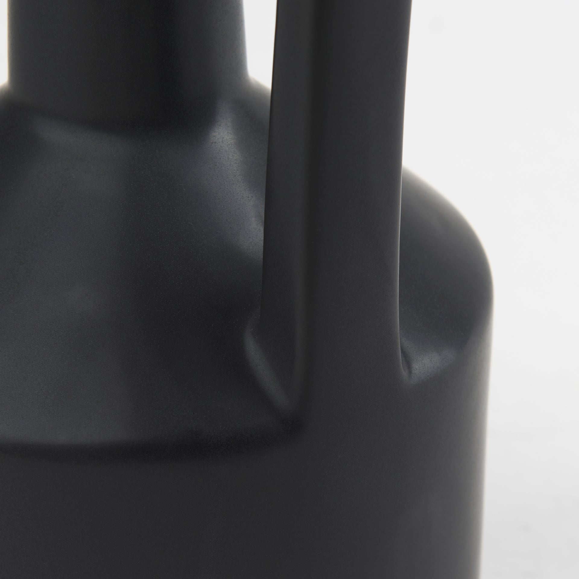Burton 14.2H Medium Matte Black Ceramic Jug Vase - Central Designs