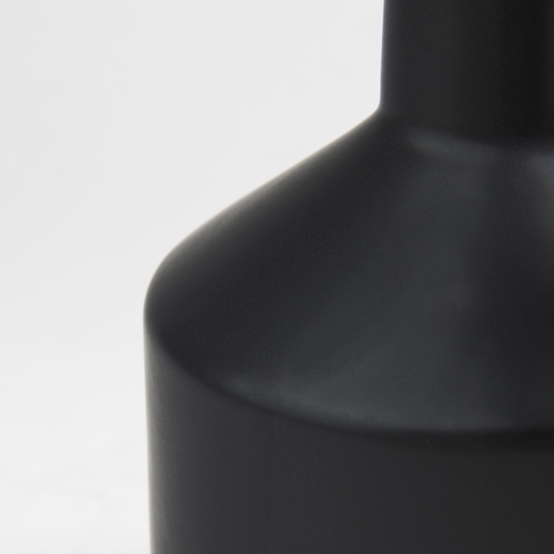 Burton 14.2H Medium Matte Black Ceramic Jug Vase - Central Designs