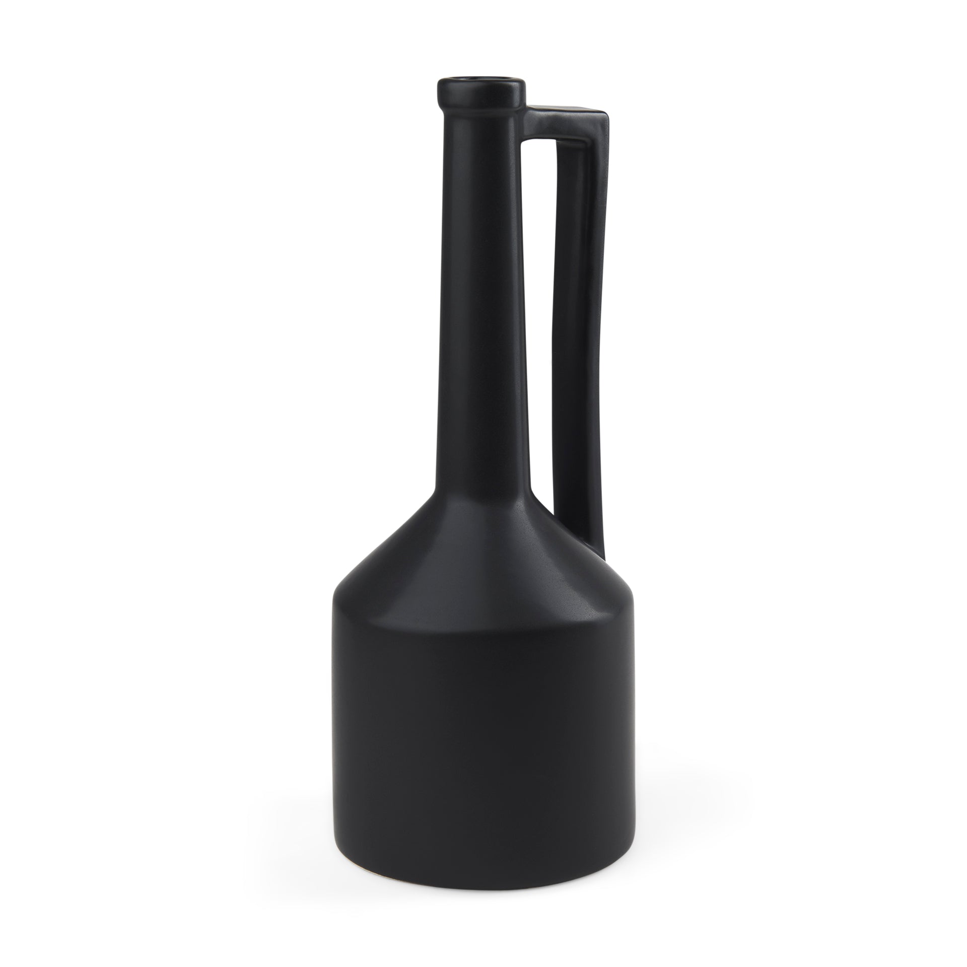 Burton 17.1H Large Matte Black Ceramic Jug Vase - Central Designs