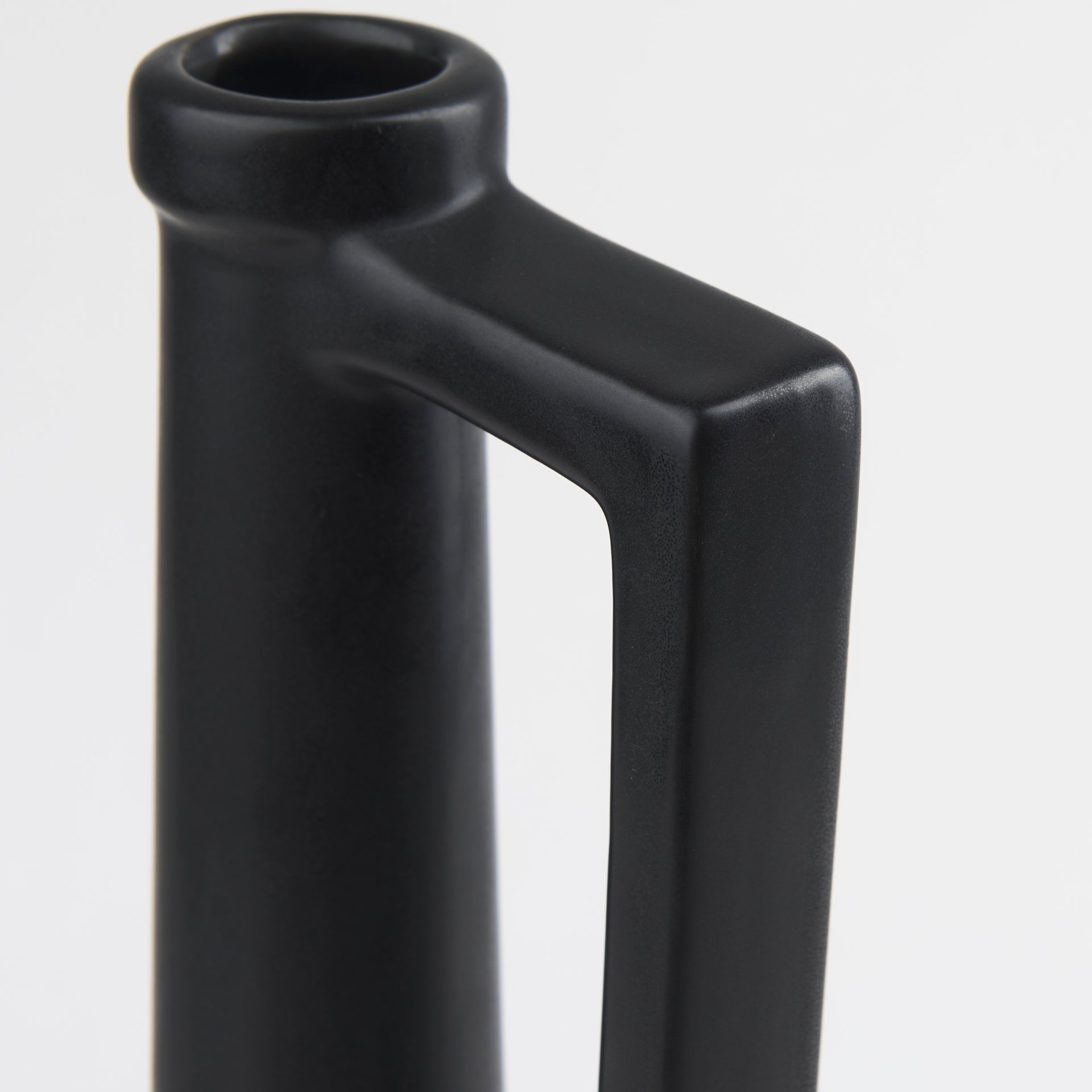 Burton 17.1H Large Matte Black Ceramic Jug Vase - Central Designs