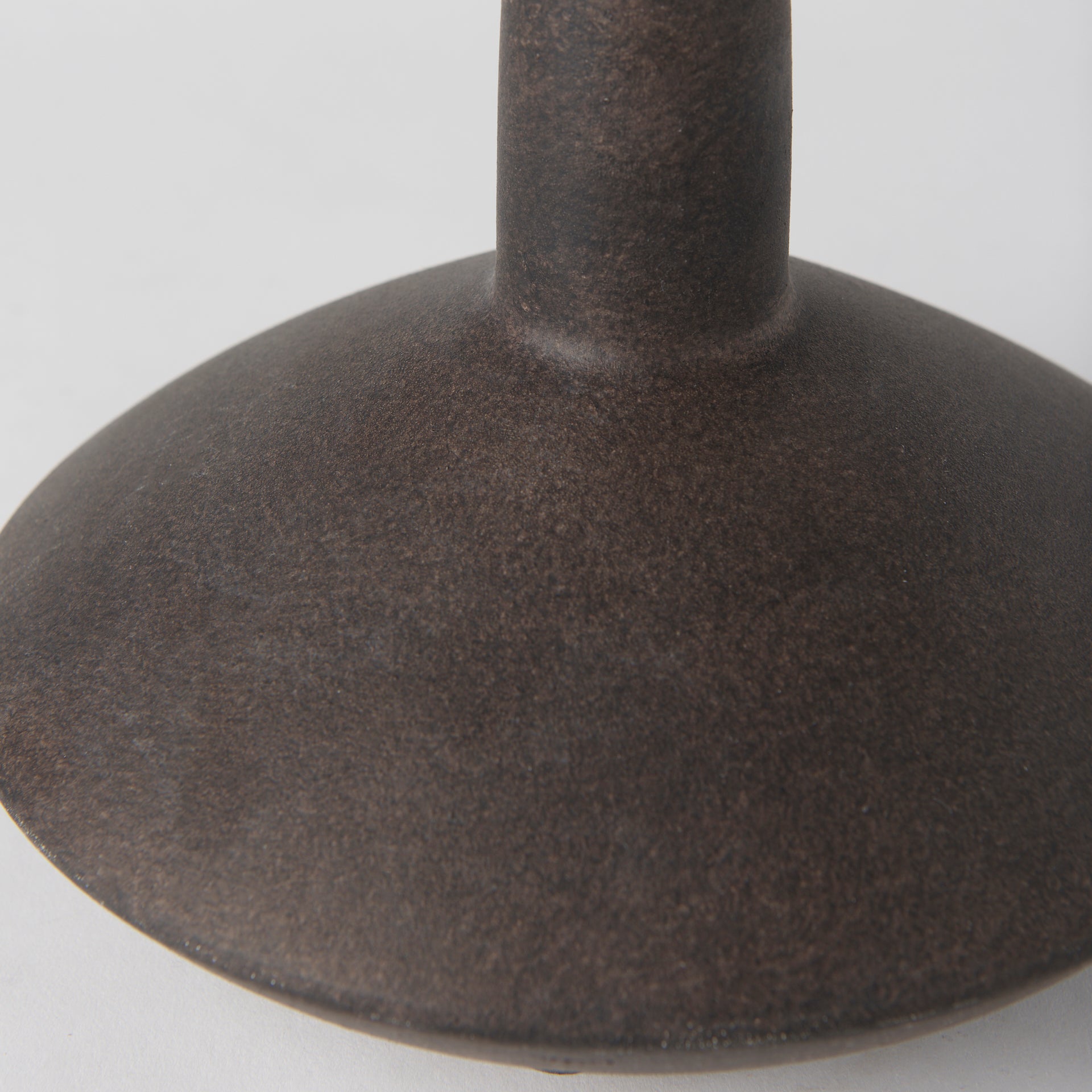 Rylee 6.9H Dark Brown Ceramic Vase - Central Designs