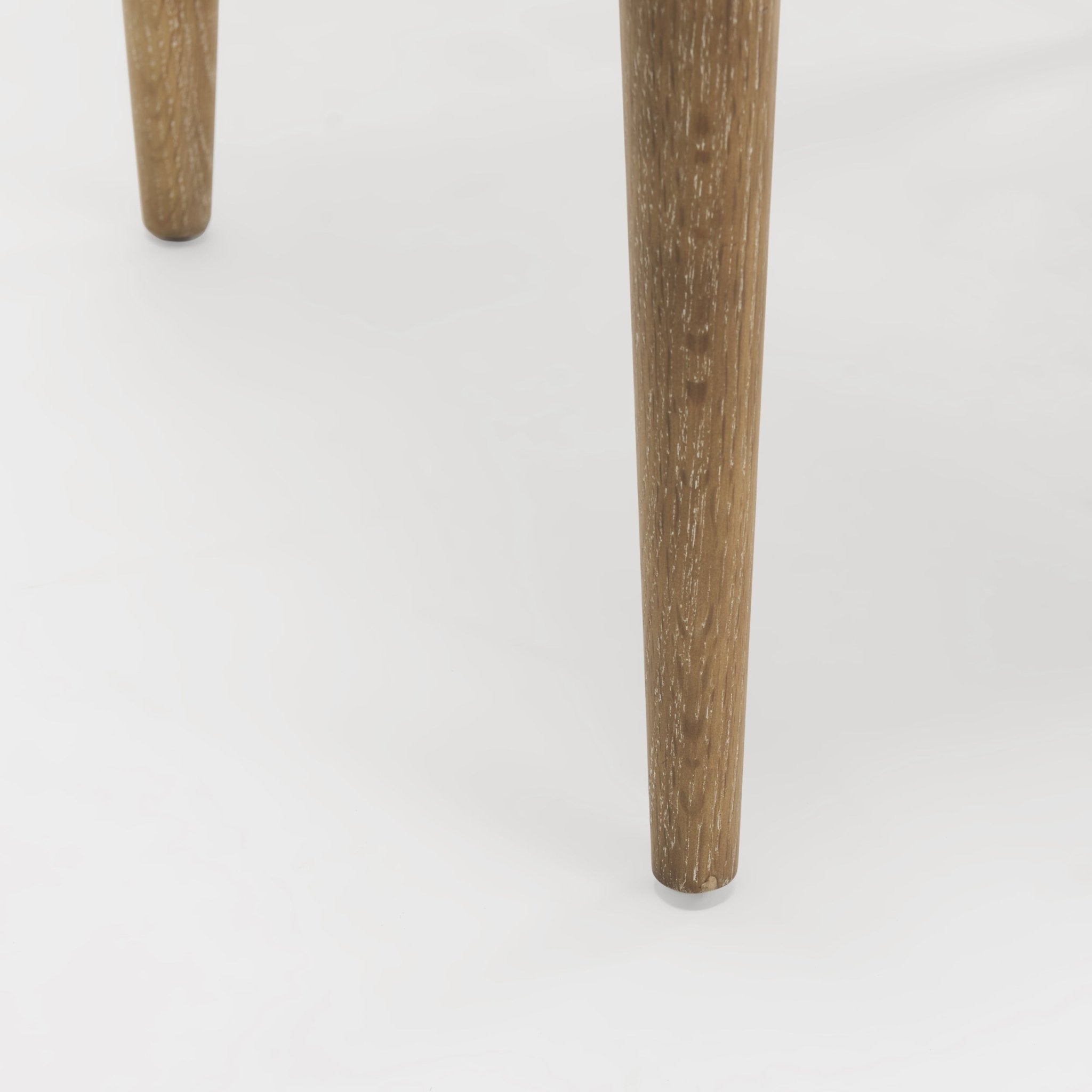 Cline Cream Fabric Upholstered and Light Brown Wood Dining Chair - Central Designs