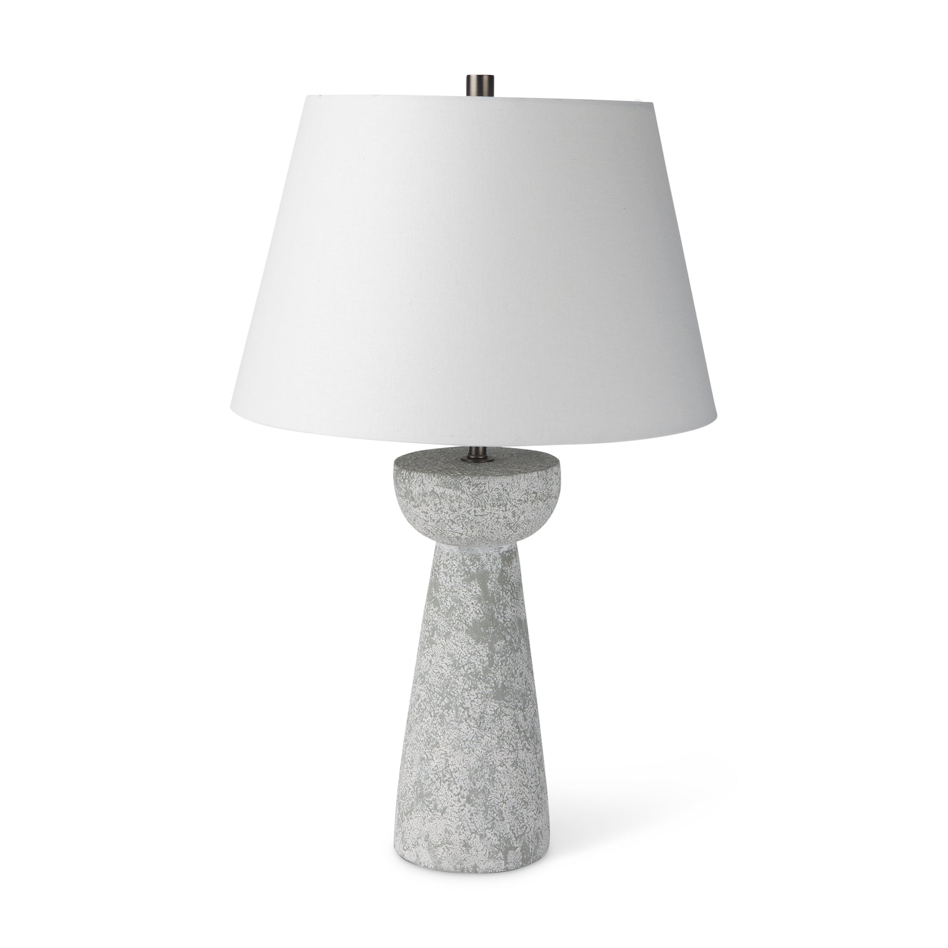 Julia 16.0L x 16.0W x 27.0H Gray Antique Painted Cement Table Lamp - Central Designs