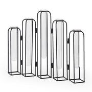 Mila 13.4L x 2.5W x 11.0H Metal and Glass Decorative Accent - Central Designs