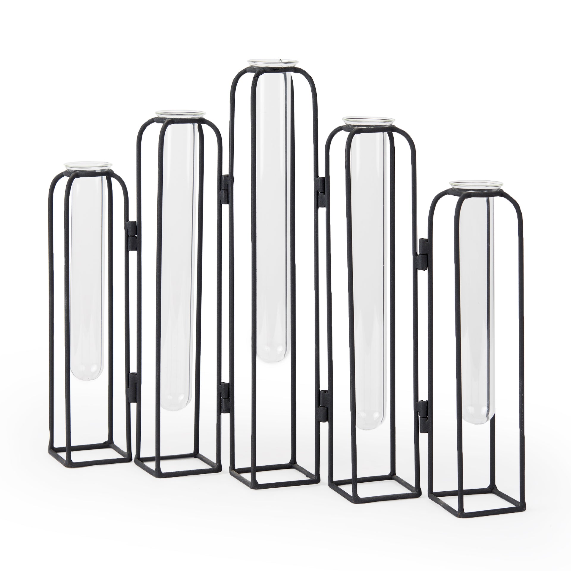 Mila 13.4L x 2.5W x 11.0H Metal and Glass Decorative Accent - Central Designs