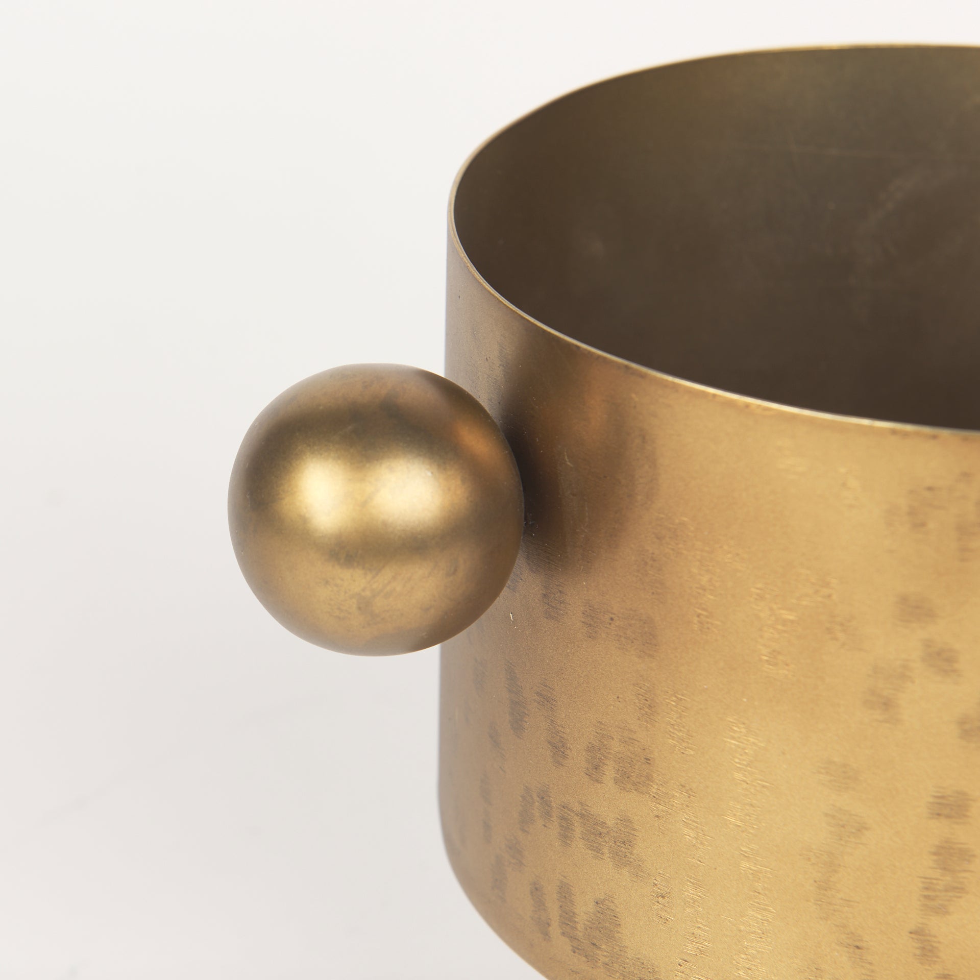 Juno 6.5H Medium Gold Iron Medium Vase - Central Designs