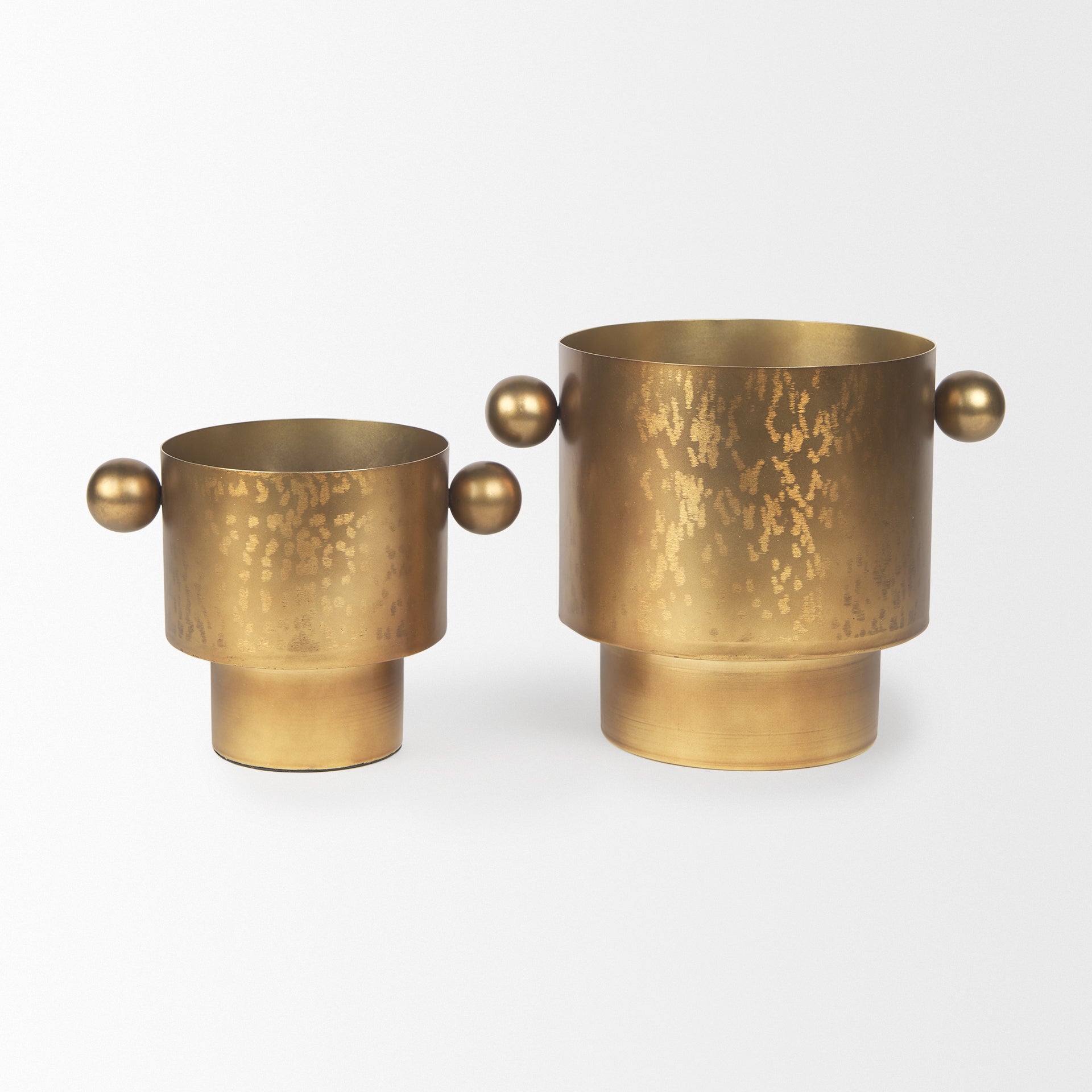 Juno 6.5H Medium Gold Iron Medium Vase - Central Designs