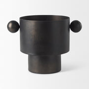 Juno 6.5H Medium Black Iron Vase - Central Designs
