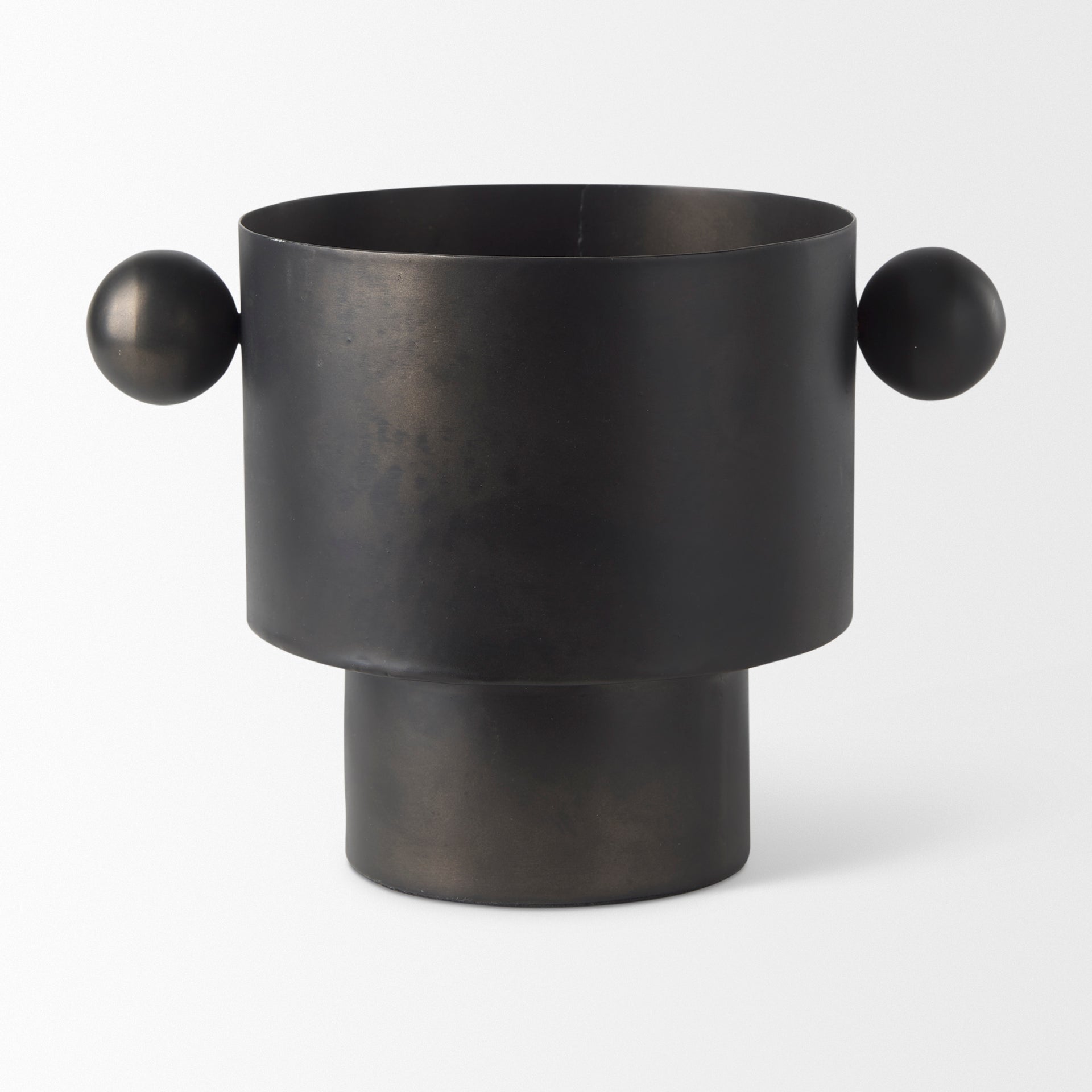 Juno 6.5H Medium Black Iron Vase - Central Designs