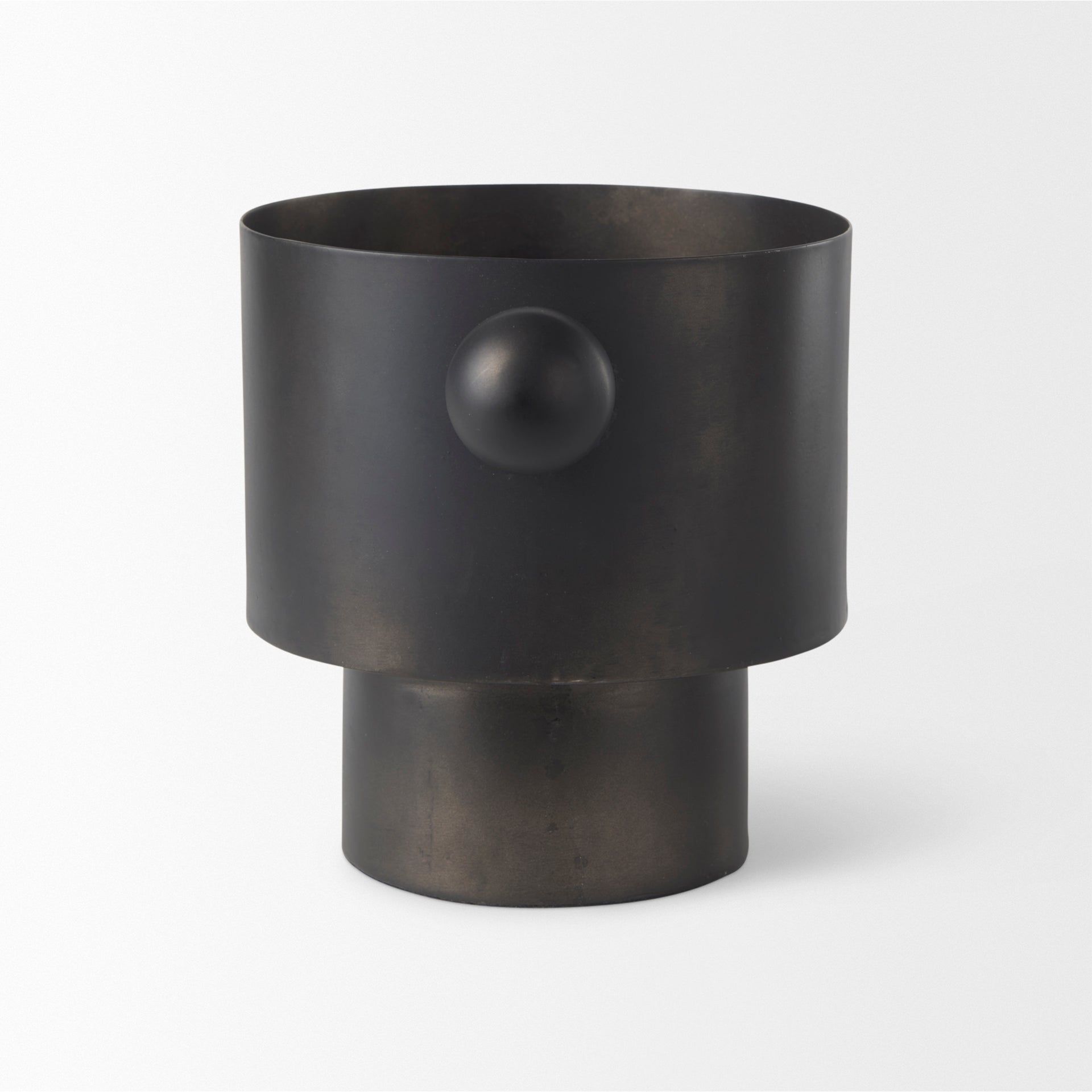 Juno 6.5H Medium Black Iron Vase - Central Designs