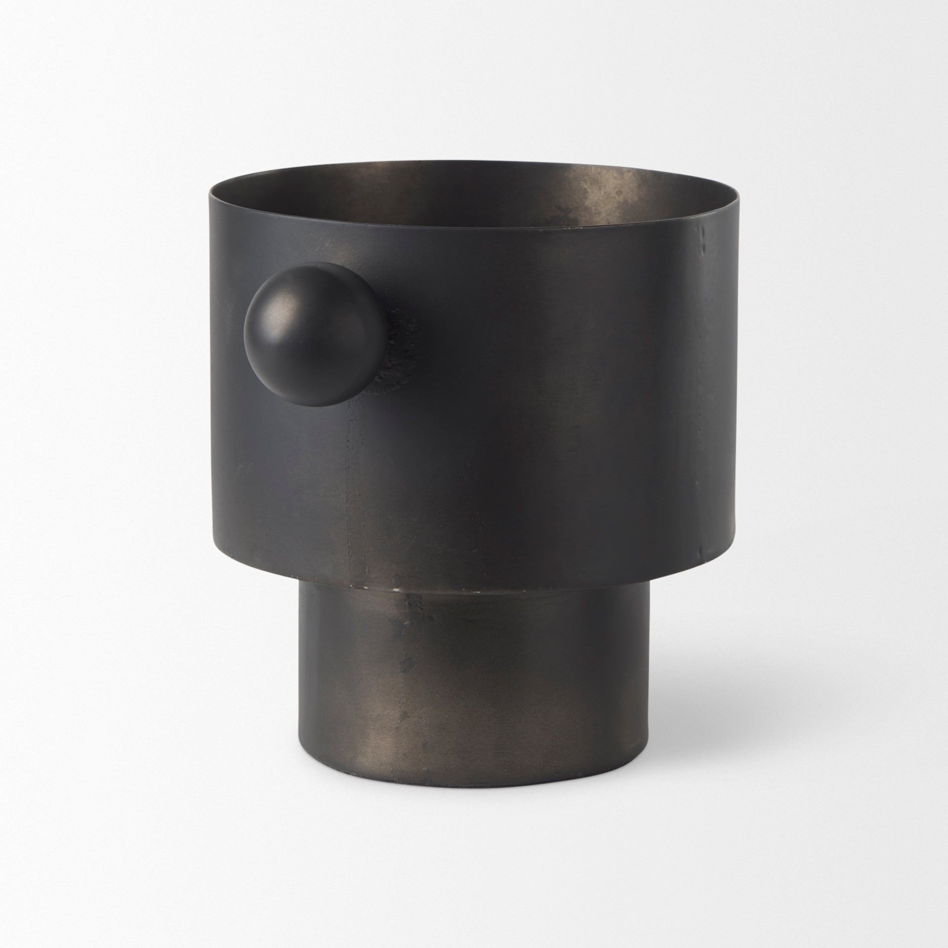 Juno 6.5H Medium Black Iron Vase - Central Designs