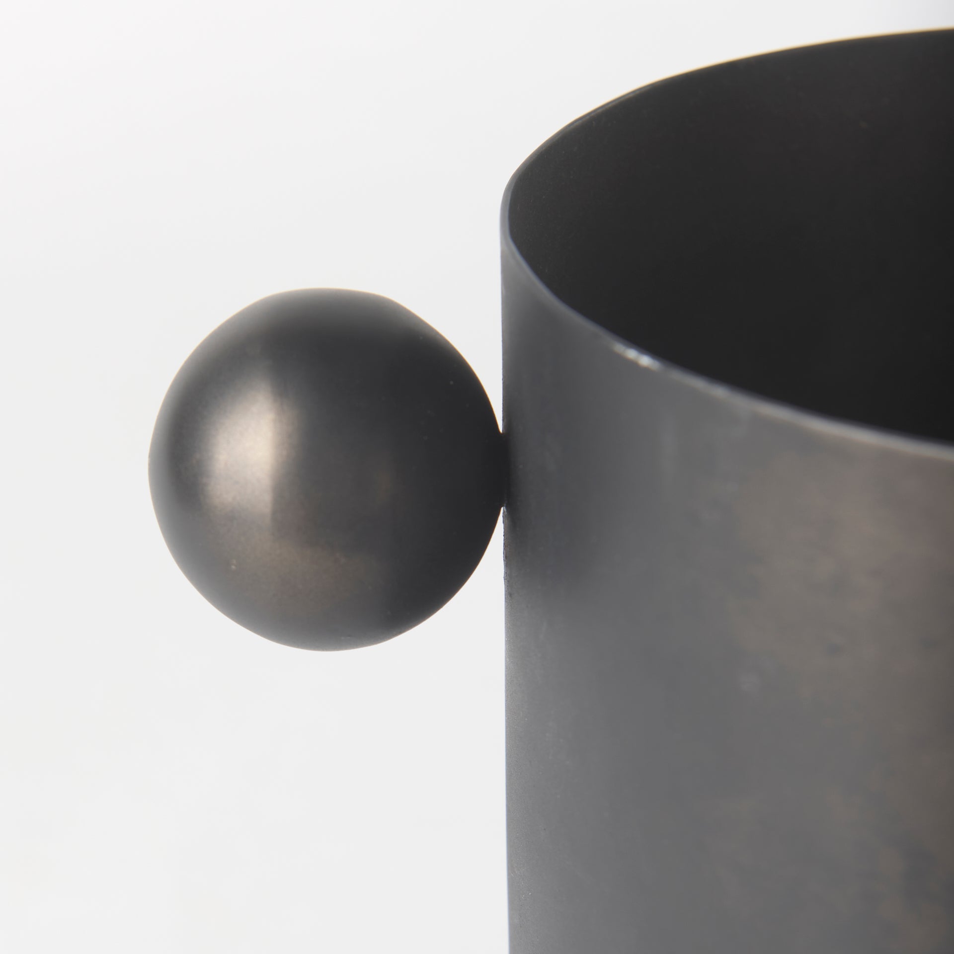 Juno 6.5H Medium Black Iron Vase - Central Designs