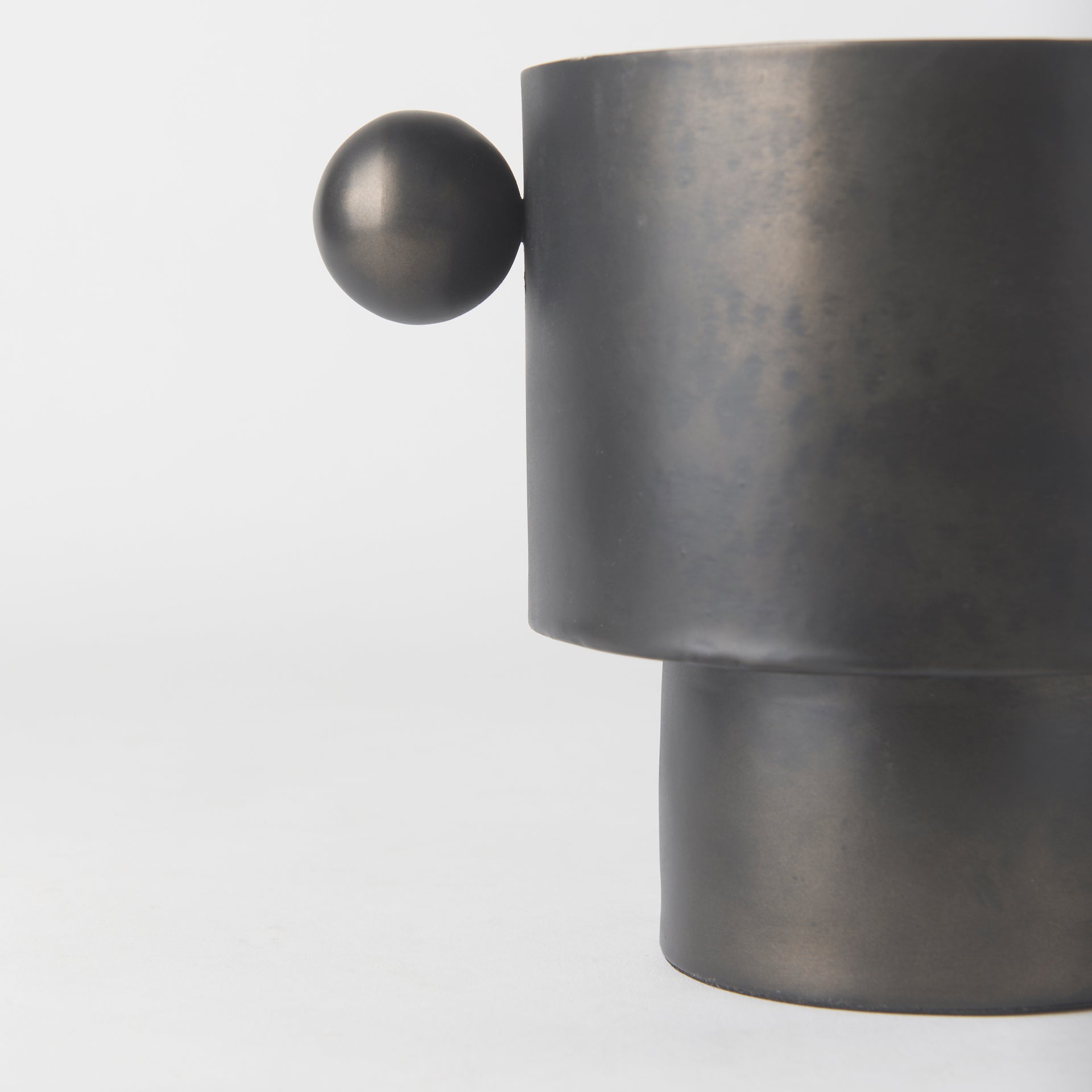 Juno 6.5H Medium Black Iron Vase - Central Designs