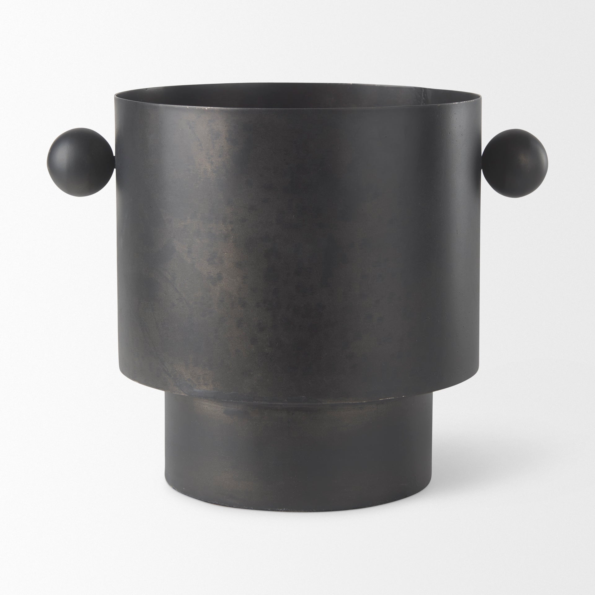 Juno 8.5H Large Black Iron Vase - Central Designs