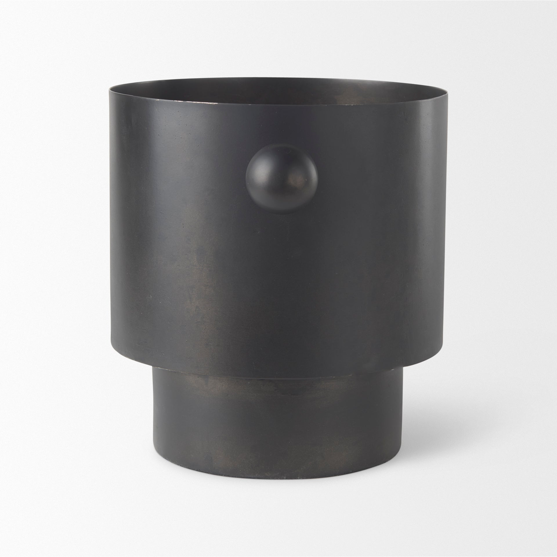Juno 8.5H Large Black Iron Vase - Central Designs