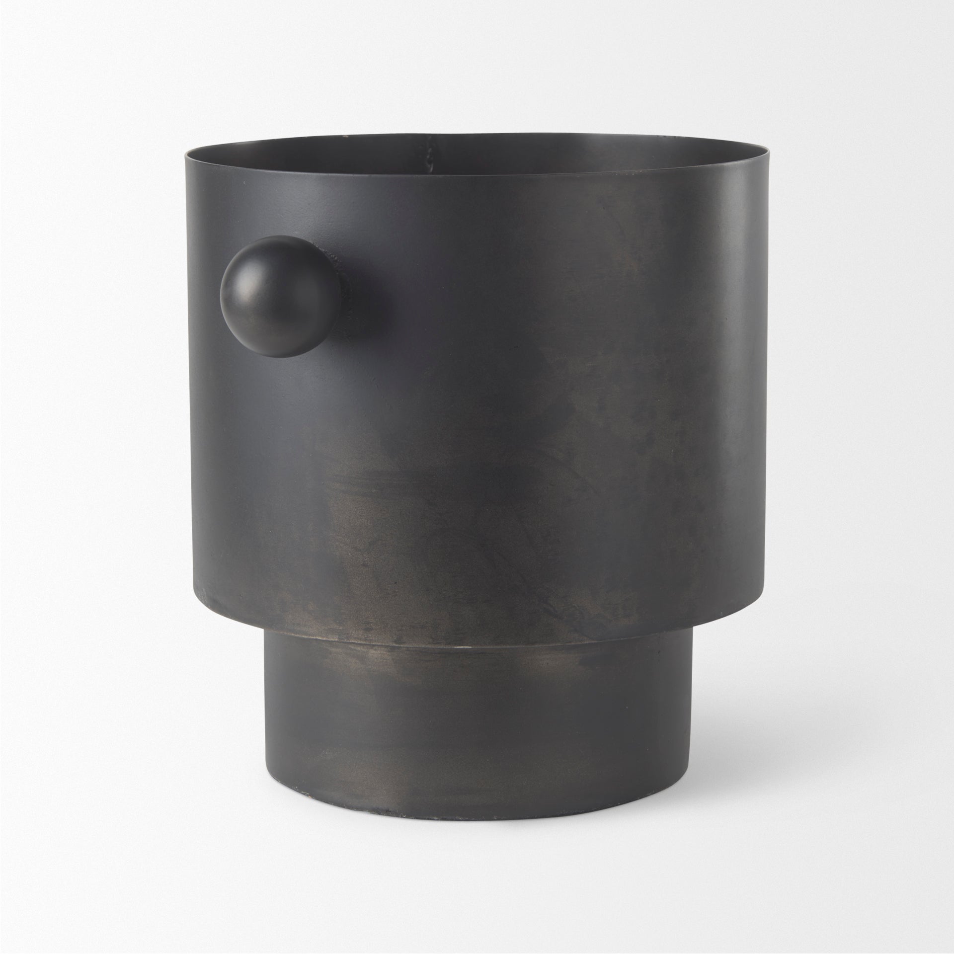 Juno 8.5H Large Black Iron Vase - Central Designs