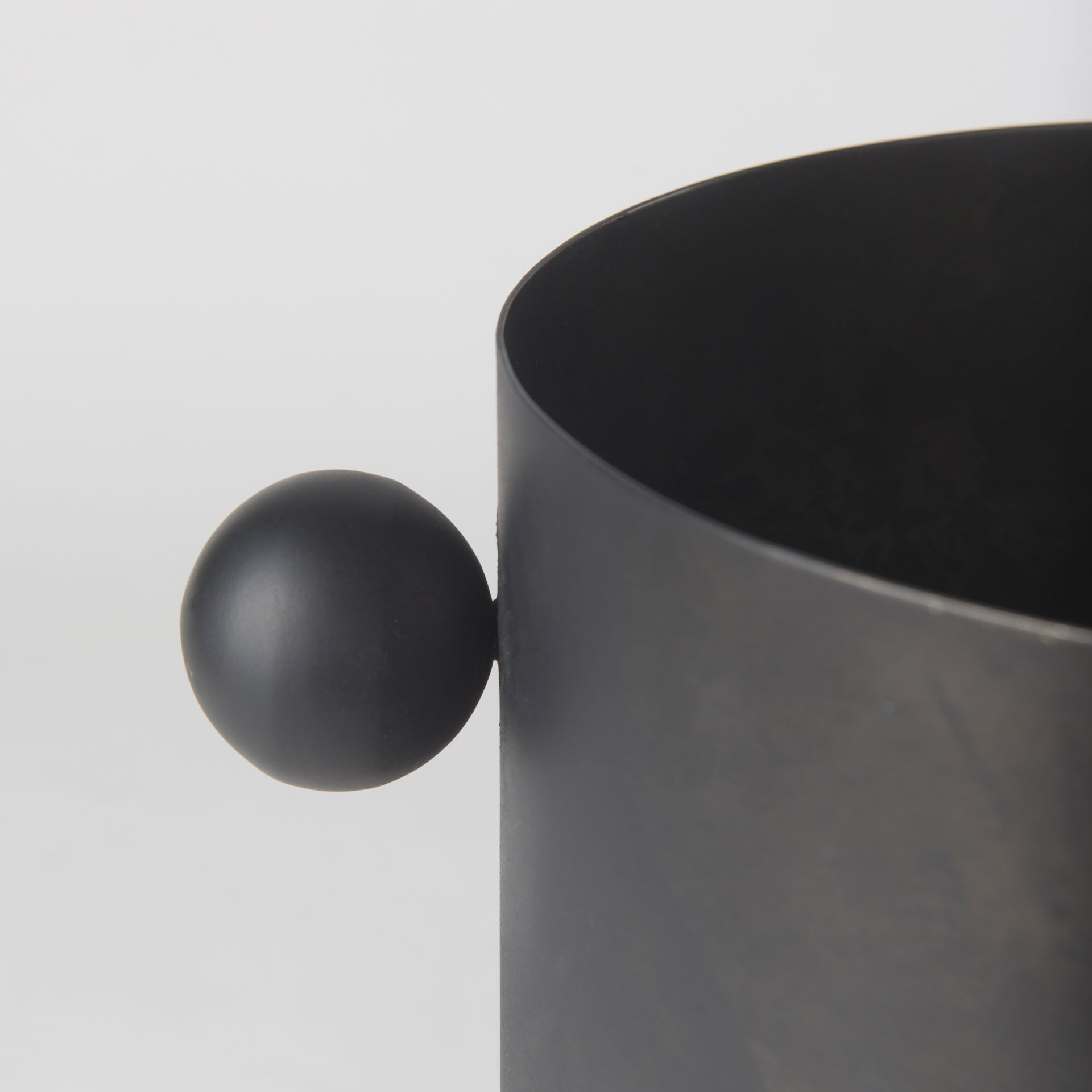 Juno 8.5H Large Black Iron Vase - Central Designs