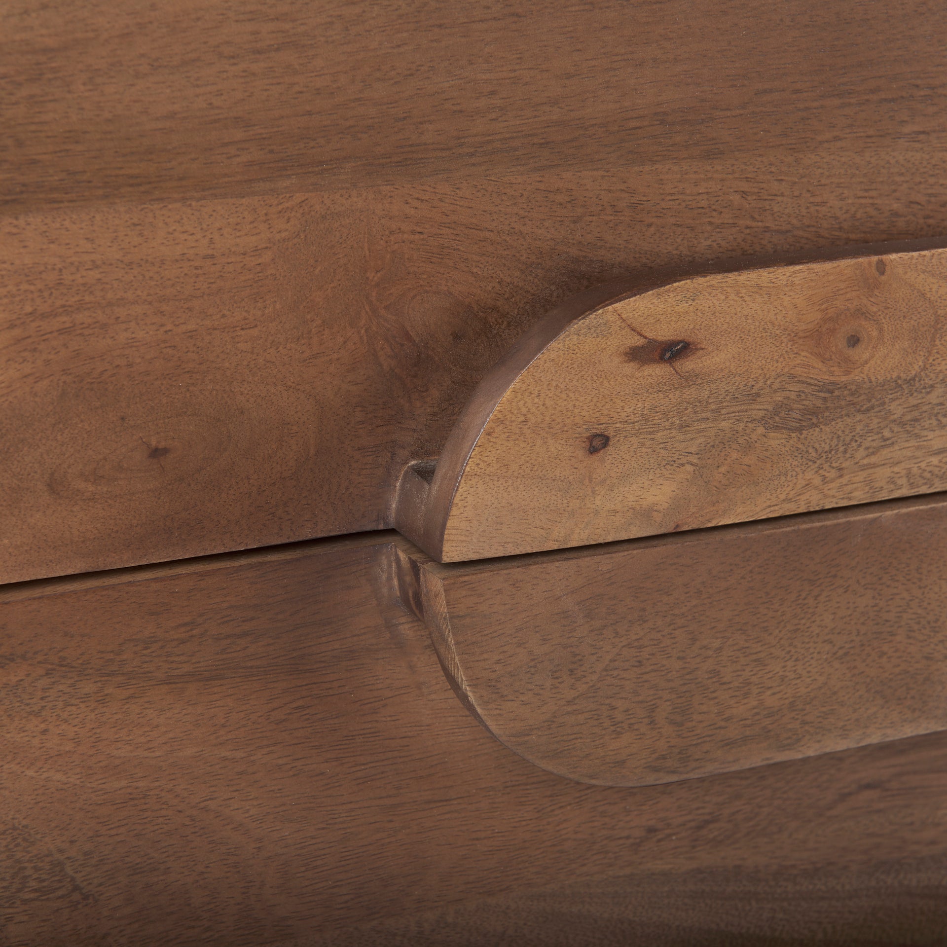 Astrid 71L x 17W x 30.3H Medium Brown Solid Wood 6 Drawer Sideboard - Central Designs