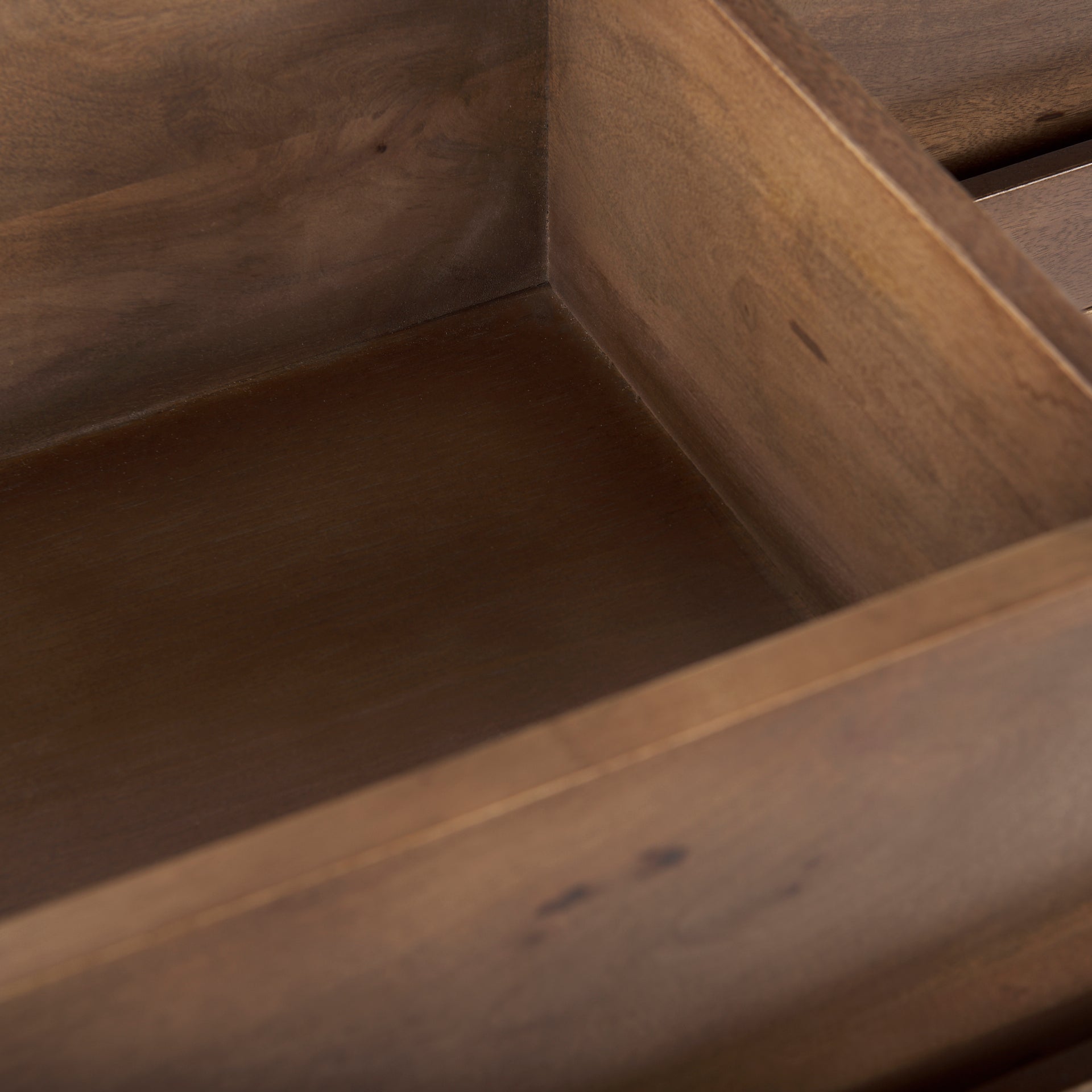 Astrid 71L x 17W x 30.3H Medium Brown Solid Wood 6 Drawer Sideboard - Central Designs