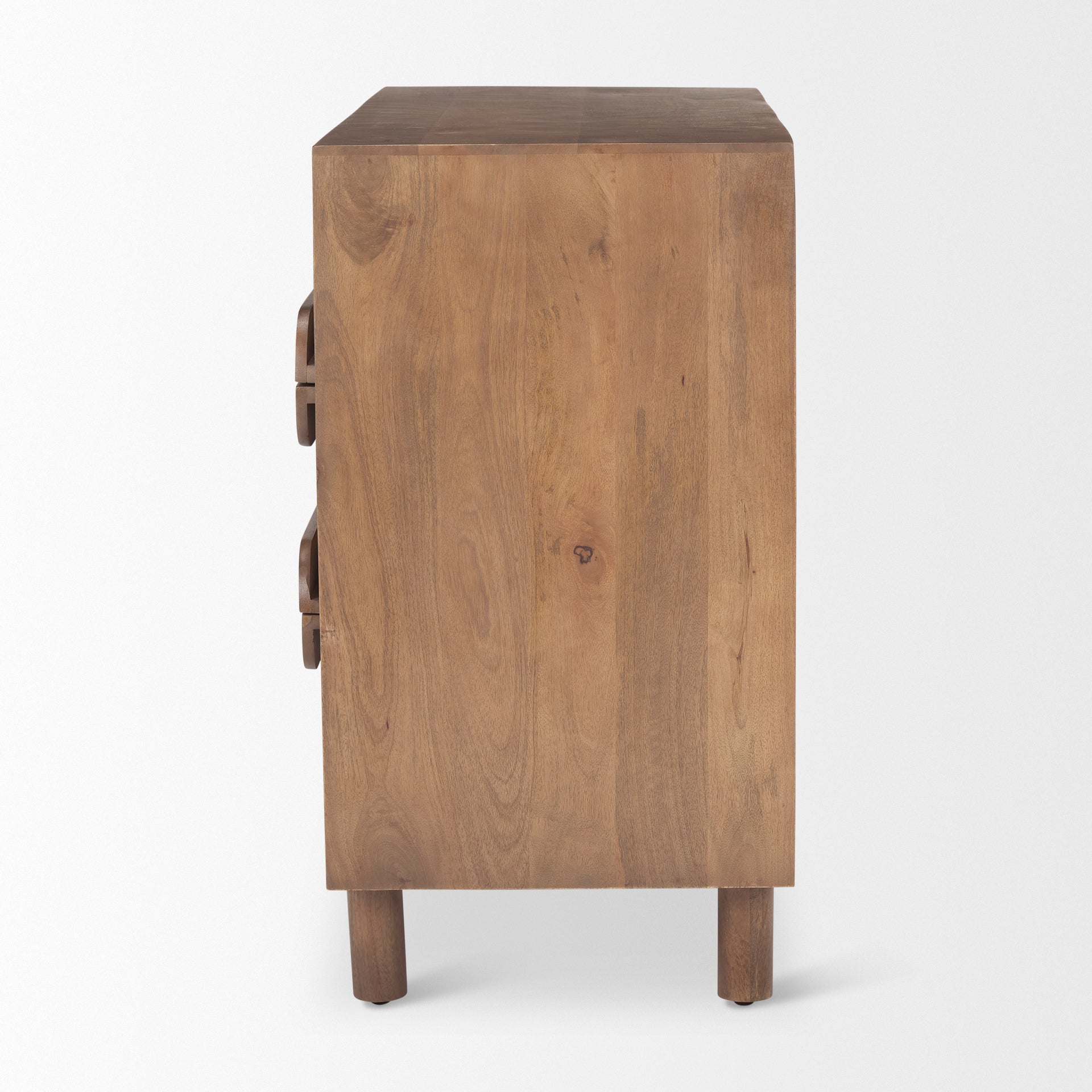 Astrid 36L x 17W x 30.3H Medium Brown Solid Wood 3 Drawer Cabinet - Central Designs