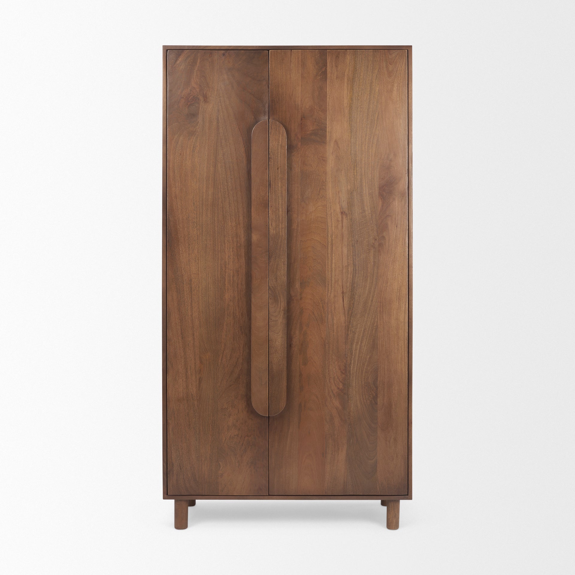 Astrid 36.0L x 17.0W x 70.0H Medium Brown Solid Wood Armoire - Central Designs