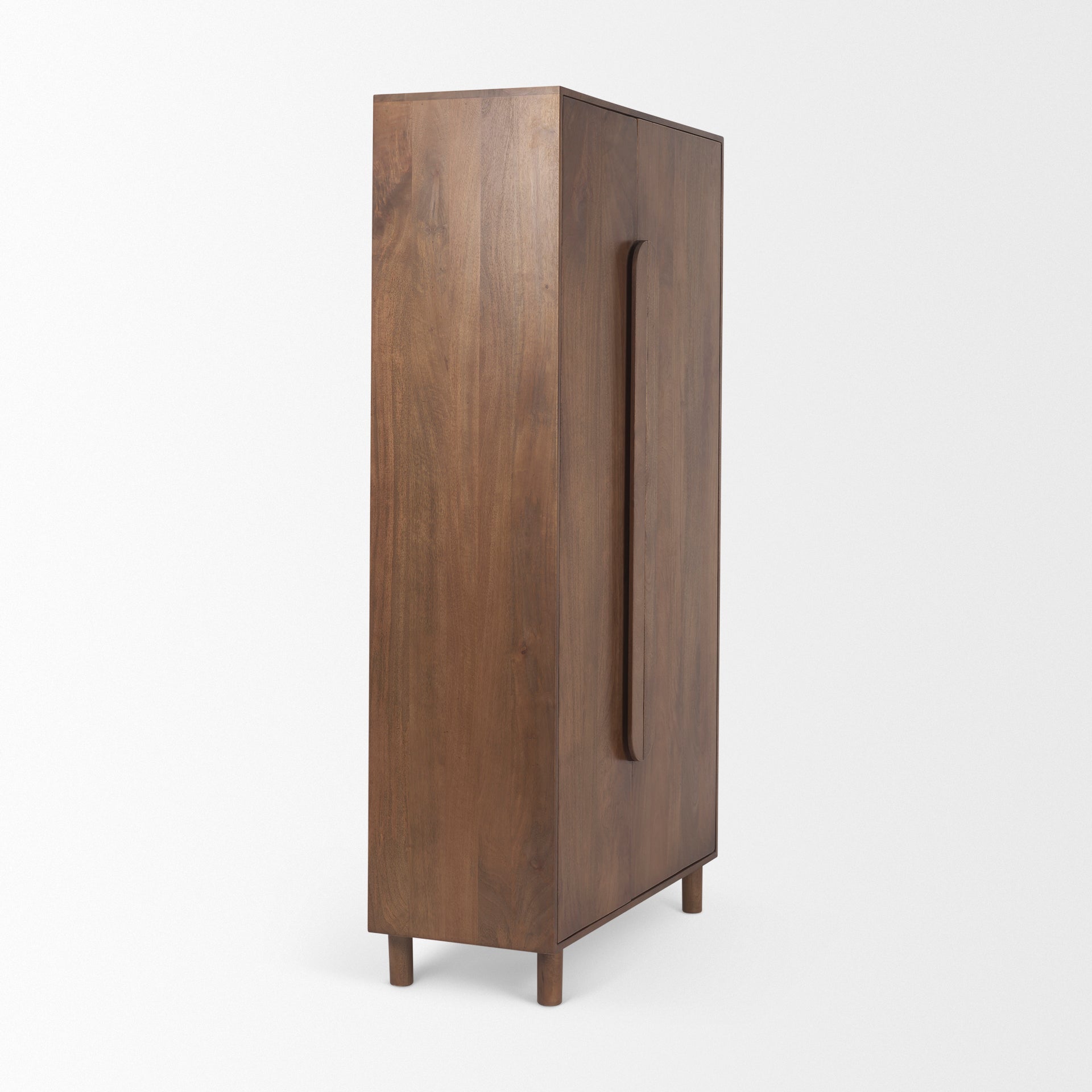 Astrid 36.0L x 17.0W x 70.0H Medium Brown Solid Wood Armoire - Central Designs