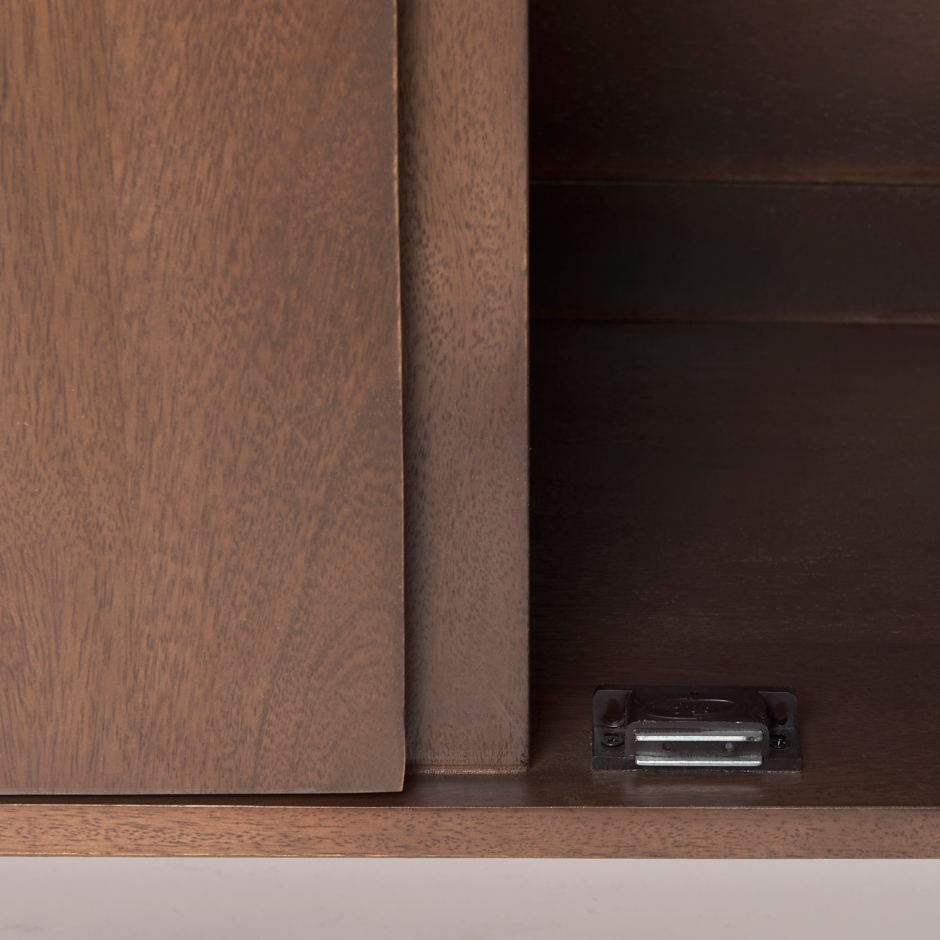 Lillie Medium Brown Wood 4 Door Tray Top Sideboard