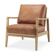 Raeleigh Tan Faux Leather Accent Chair - Central Designs