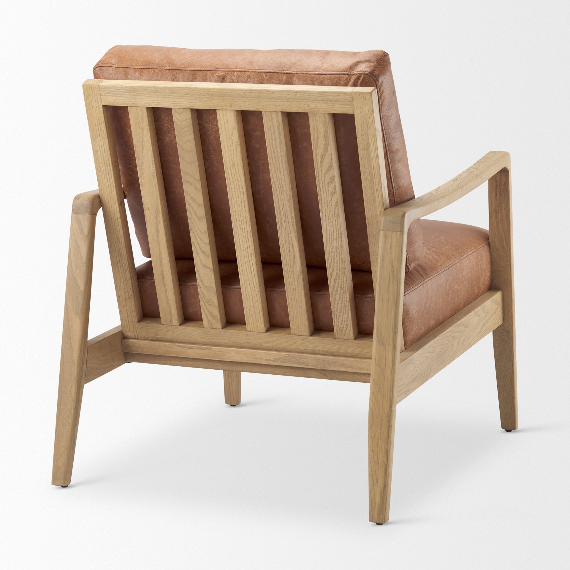 Raeleigh Tan Faux Leather Accent Chair - Central Designs