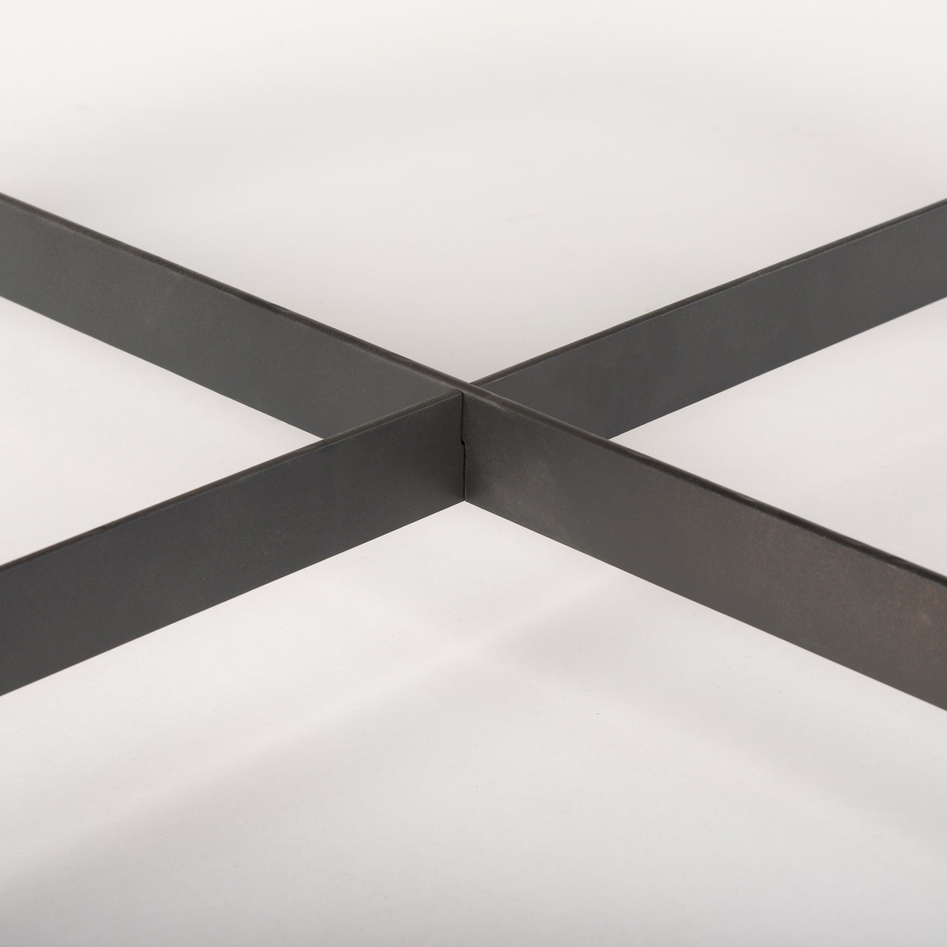 Marquisa 34.25L x 34.25W x 16.5H Small Brown Wood w/ Black Metal Coffee Table - Central Designs