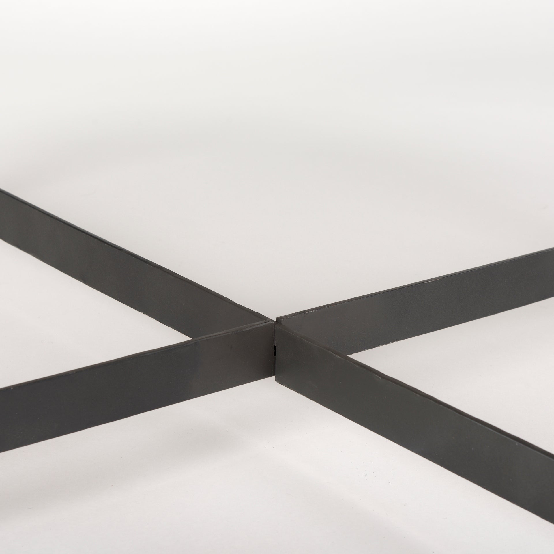 Marquisa Medium Brown Wood W/Black Metal Large Coffee Table - Central Designs