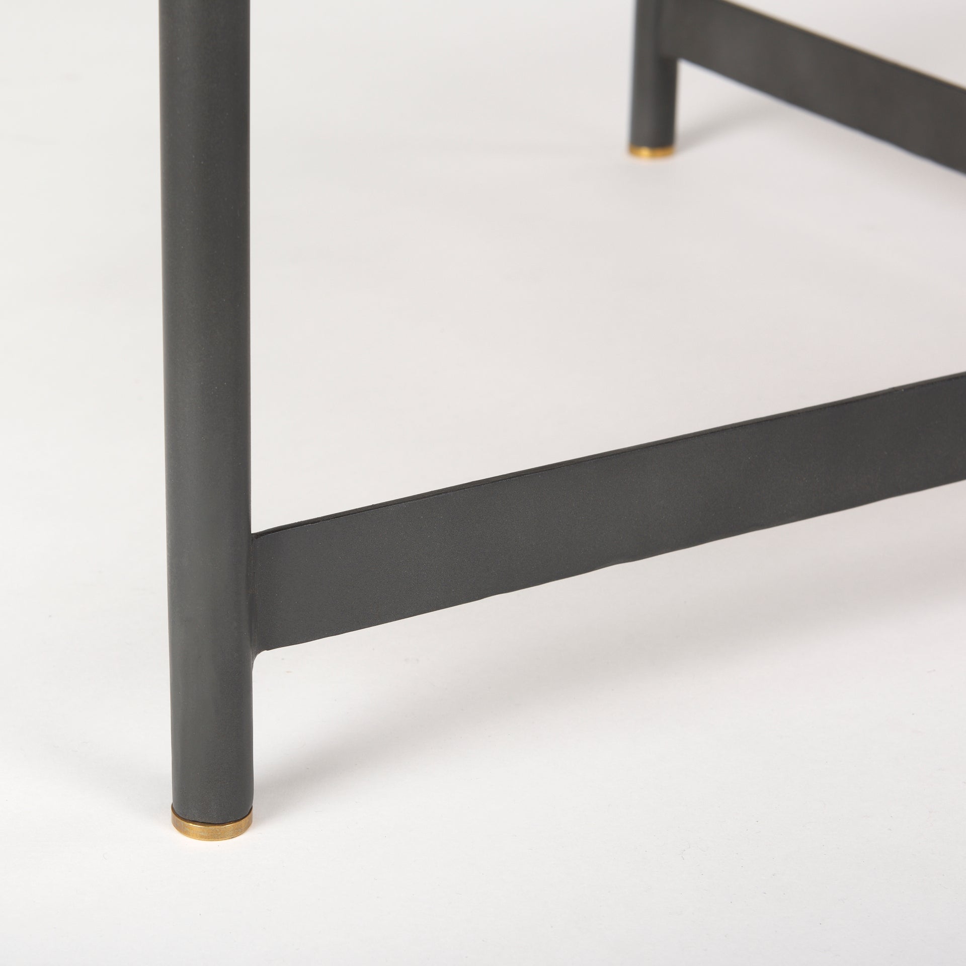 Marquisa Medium Brown Wood W/Black Metal Large Coffee Table - Central Designs