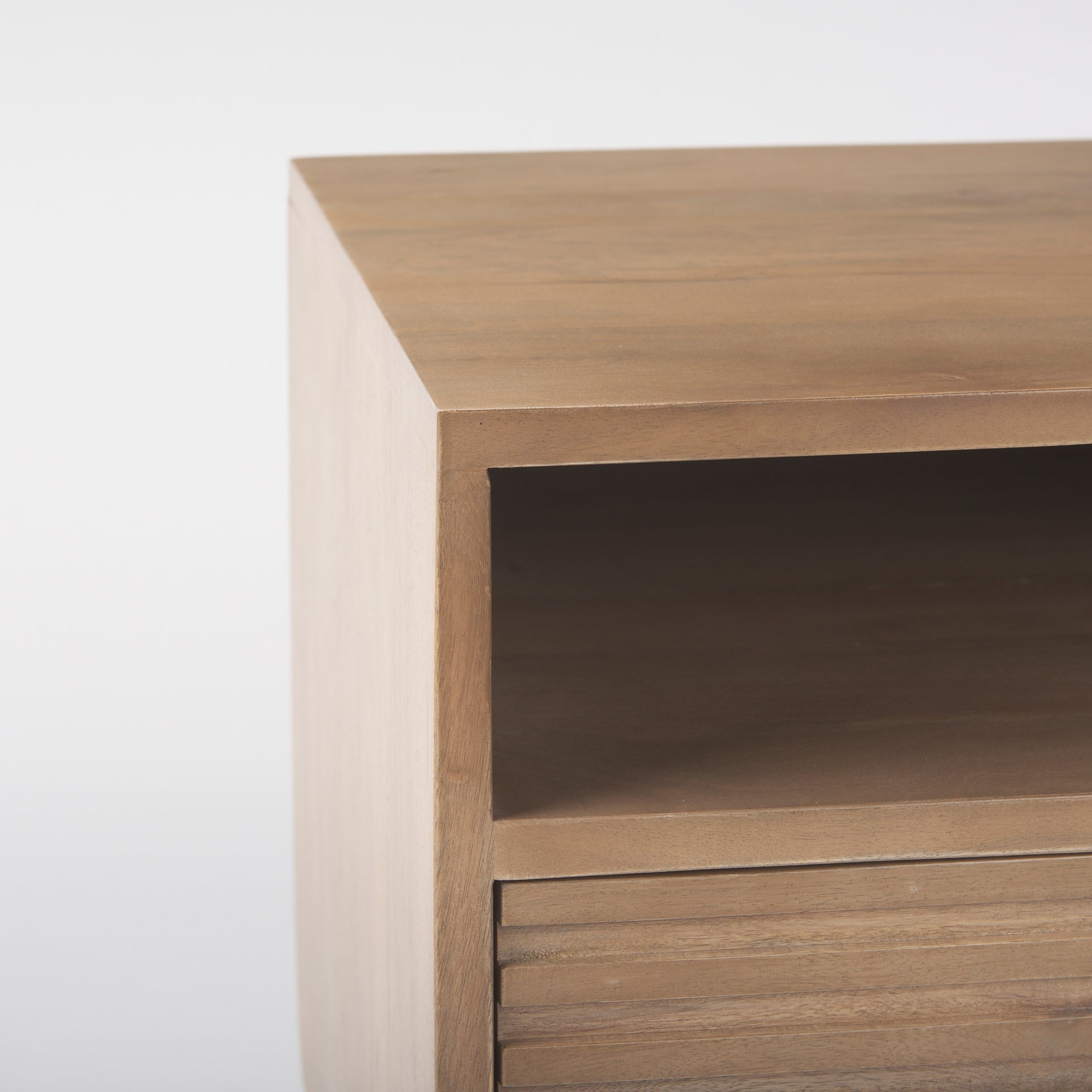 Sable 19.0L x 19.0W x 21.5H Light Brown Wood Side Table - Central Designs