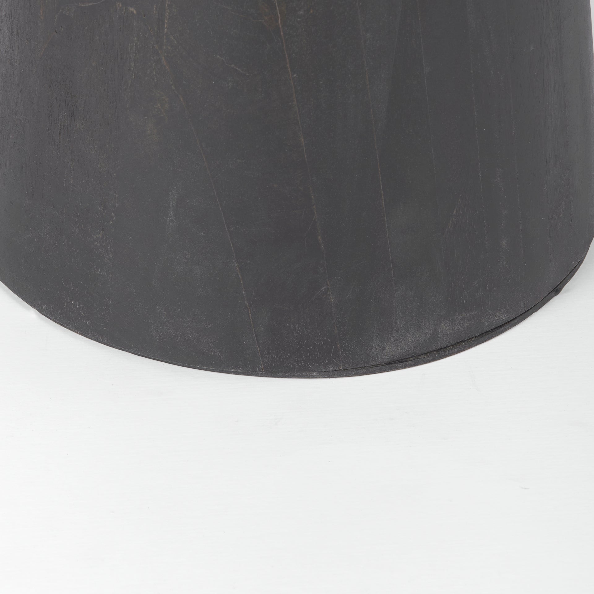 Maxwell 32" Round Black - Brown Wood w/ Black Metal Pedestal Bistro Table - Central Designs