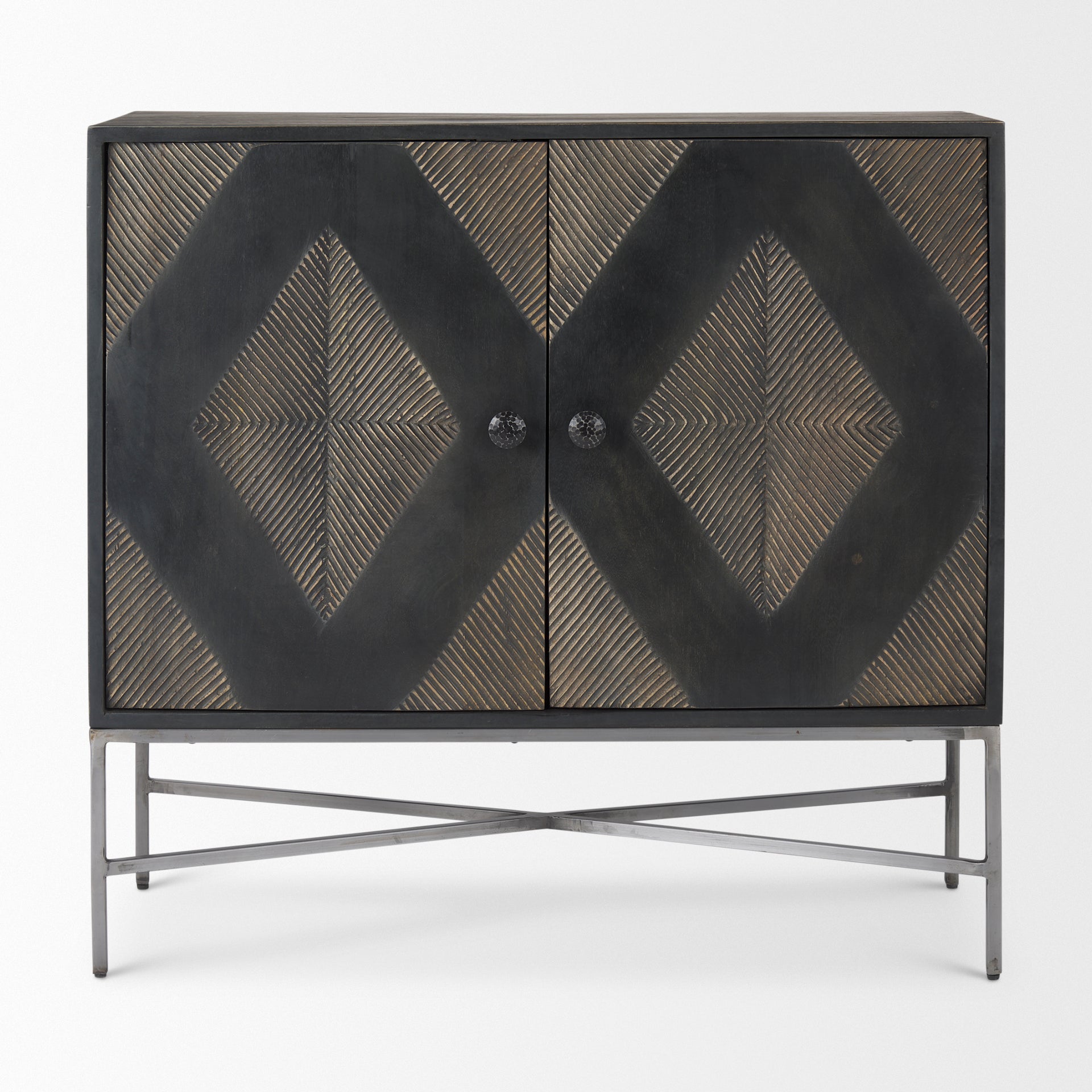 Hogarth 36.0L x 16.0W x 34.0H 2 Door Dark Accent Cabinet - Central Designs