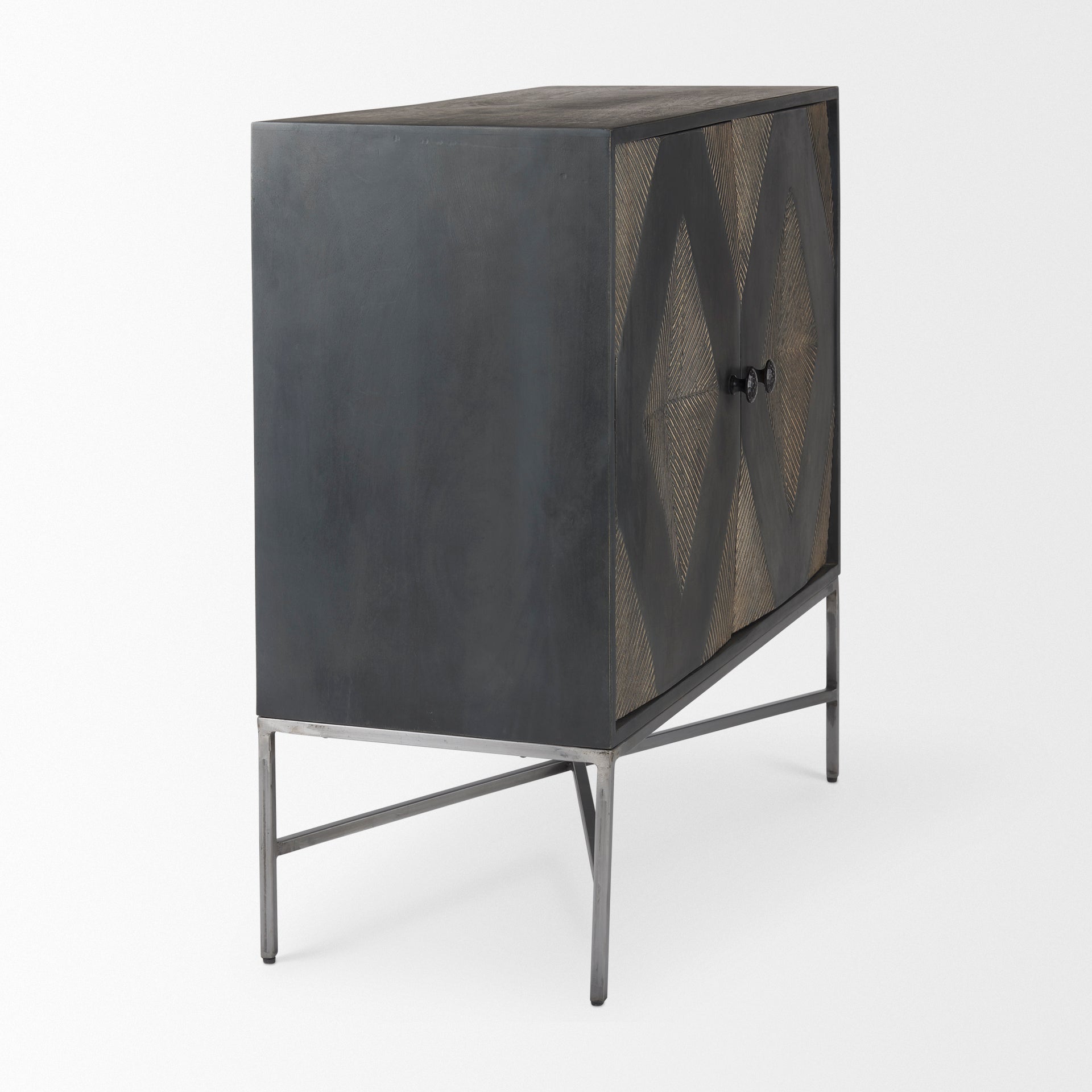 Hogarth 36.0L x 16.0W x 34.0H 2 Door Dark Accent Cabinet - Central Designs
