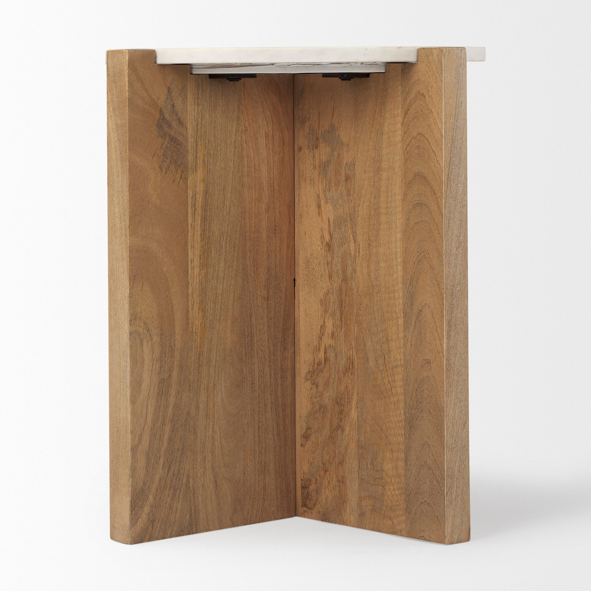 Bianca Wood and Marble Accent Table - Central Designs