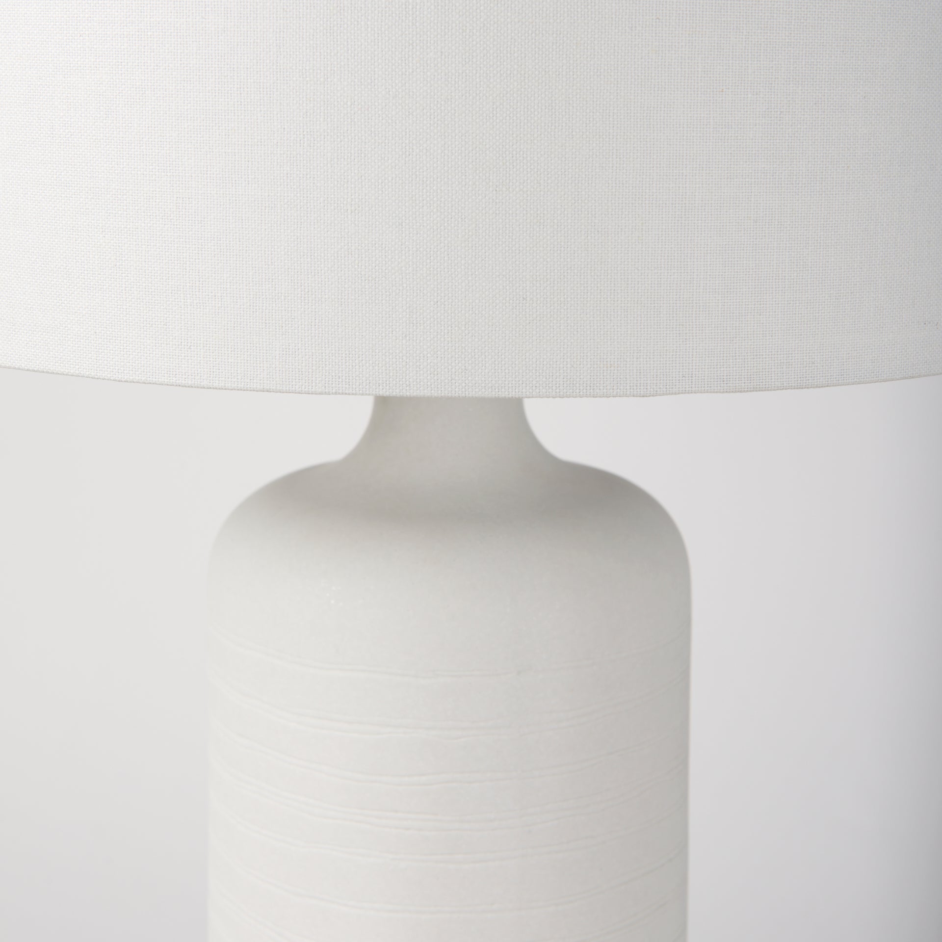 Melanie 17.0L x 17.0W x 30.5H White Shade W/White Base Table Lamp
