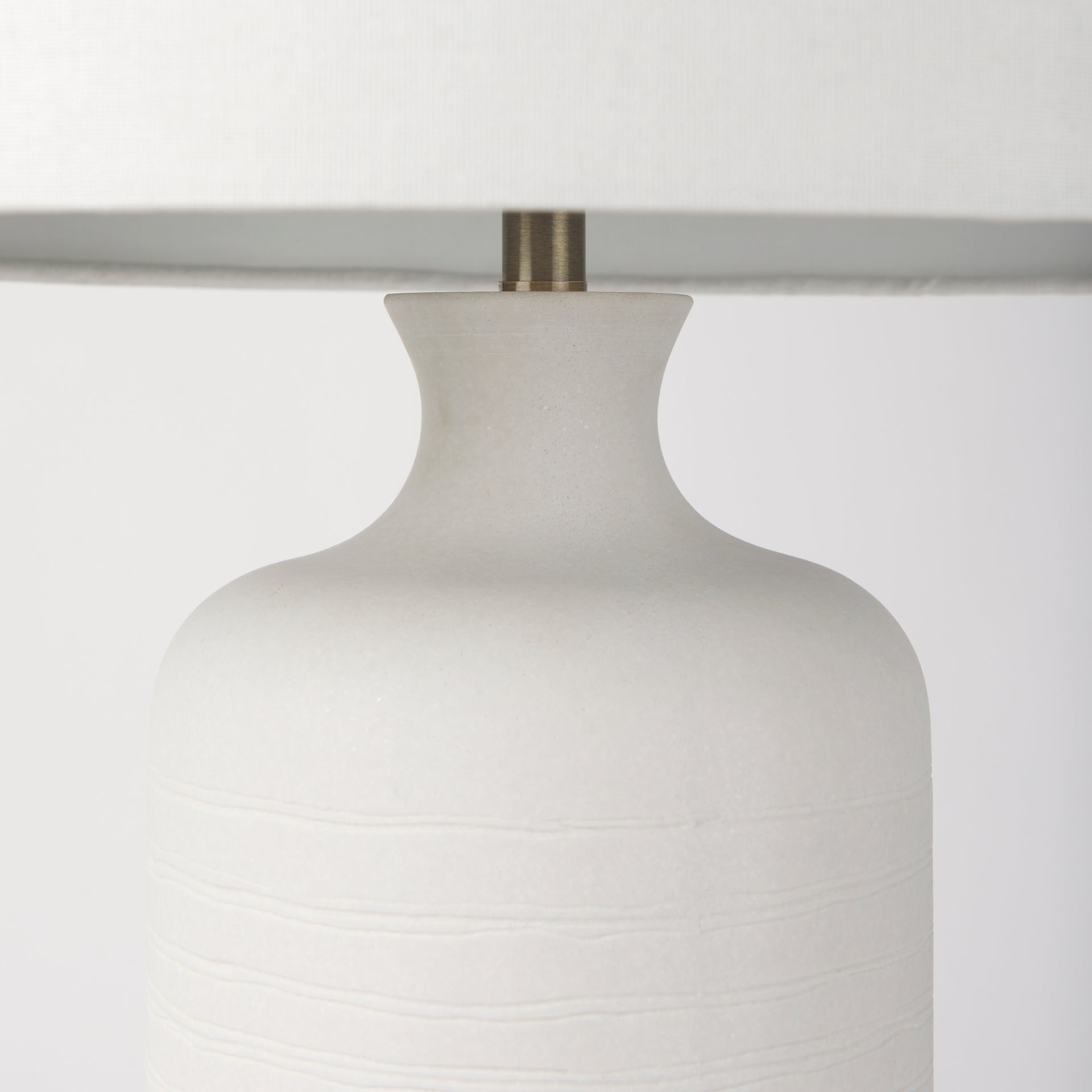 Melanie 17.0L x 17.0W x 30.5H White Shade W/White Base Table Lamp