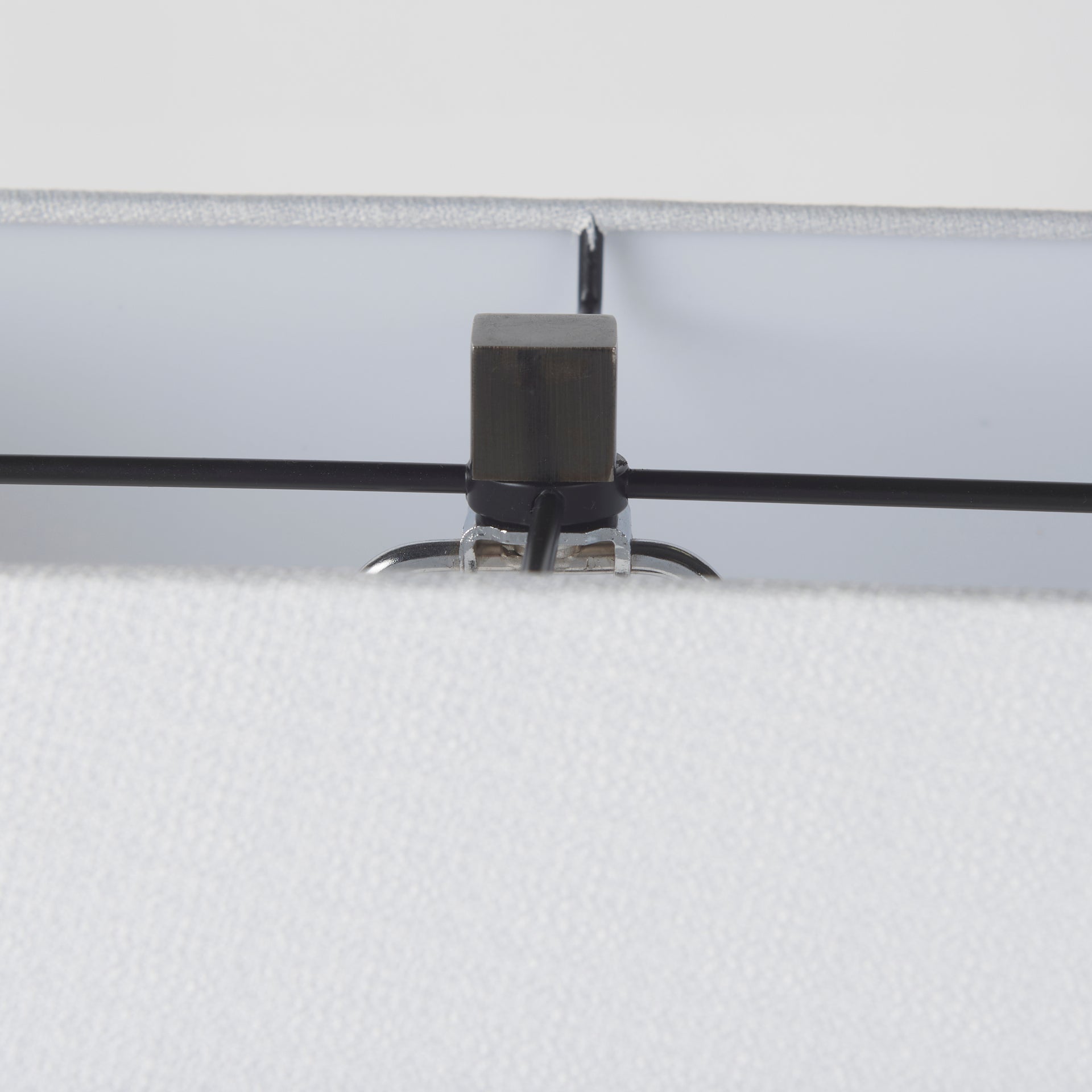 Peyton 14.0L x 9.0W x 26.2H Black Metal W/Marble Cube and White Shade Table Lamp - Central Designs