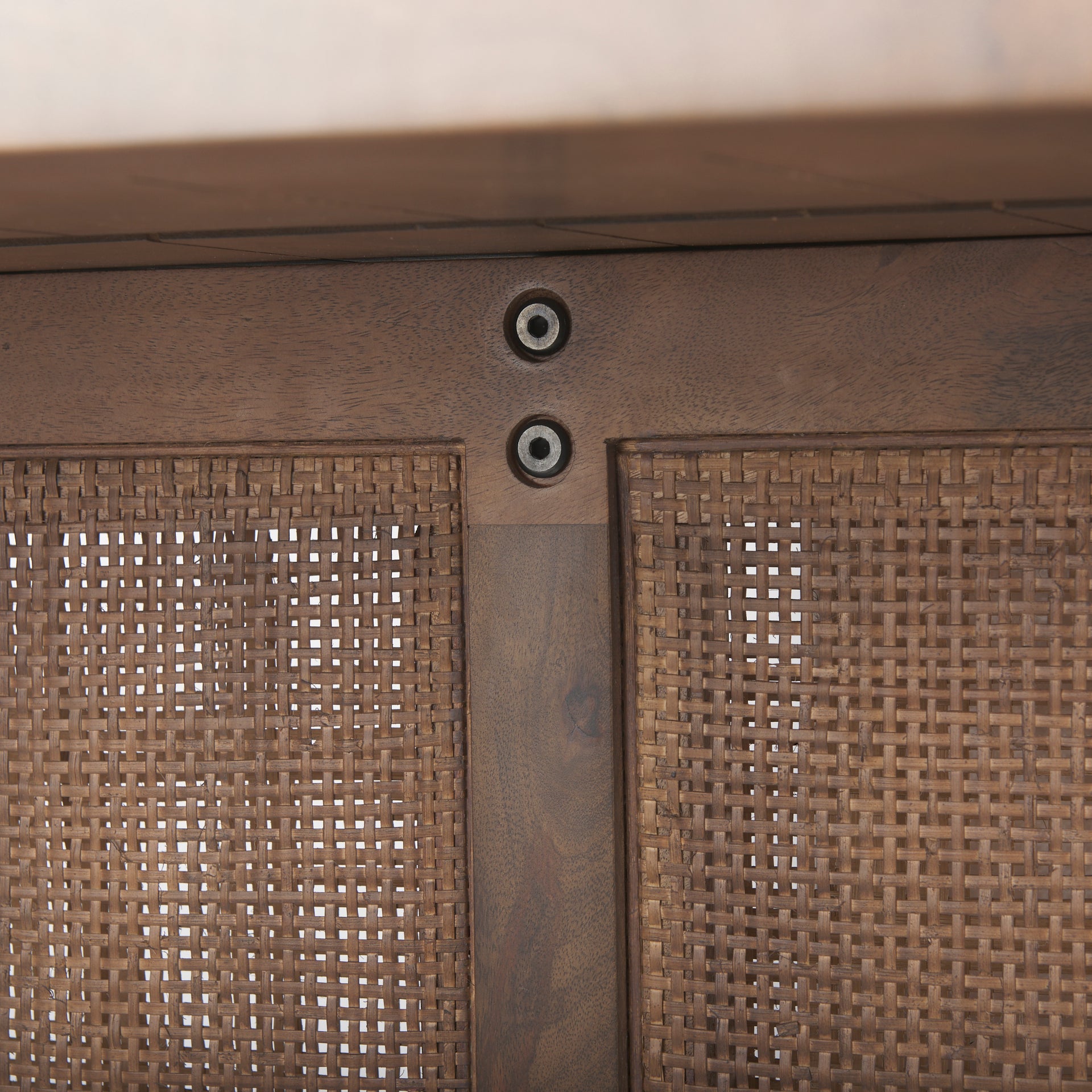 Grier 84" Medium Brown Wood w/ Cane Dining Table