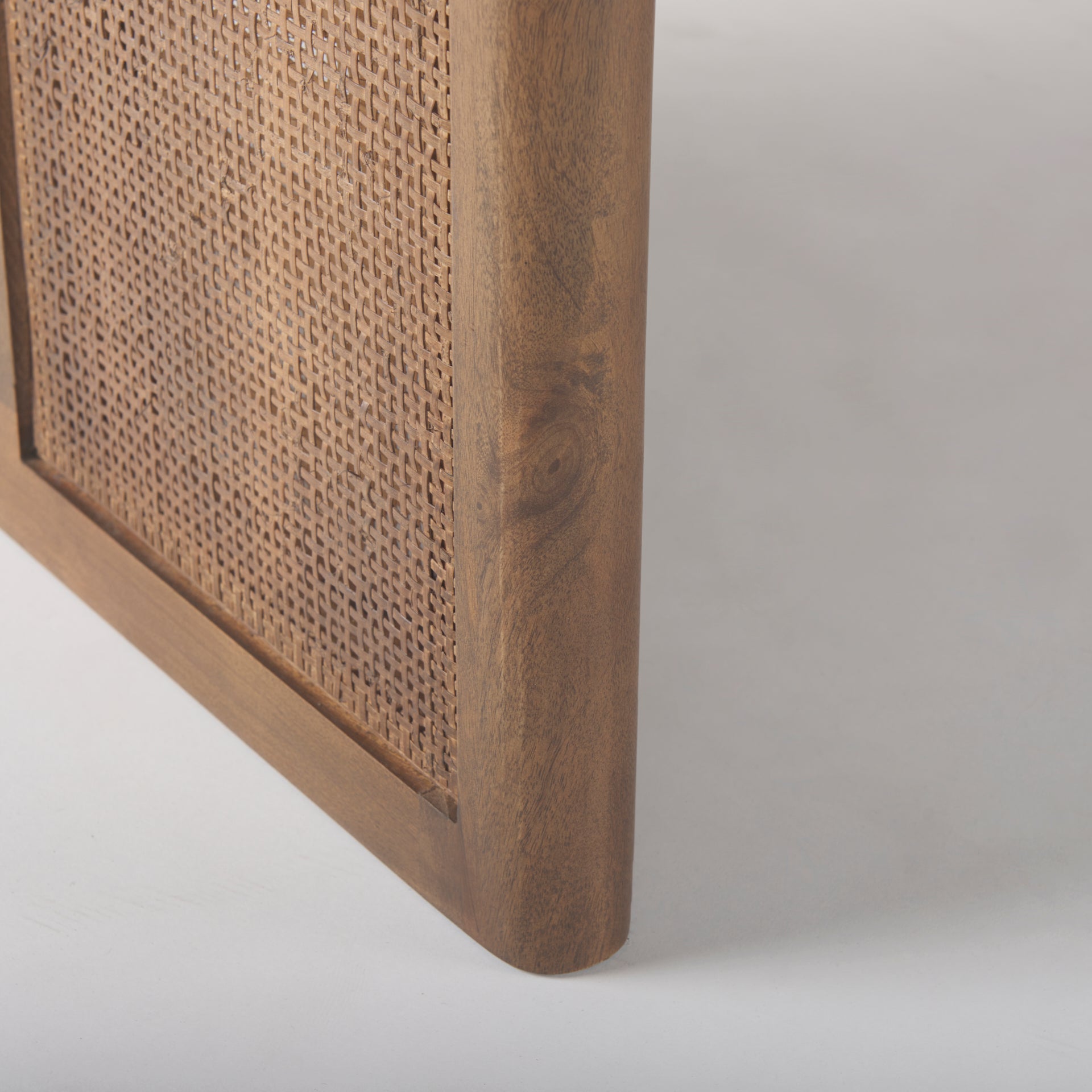 Grier 84" Medium Brown Wood w/ Cane Dining Table