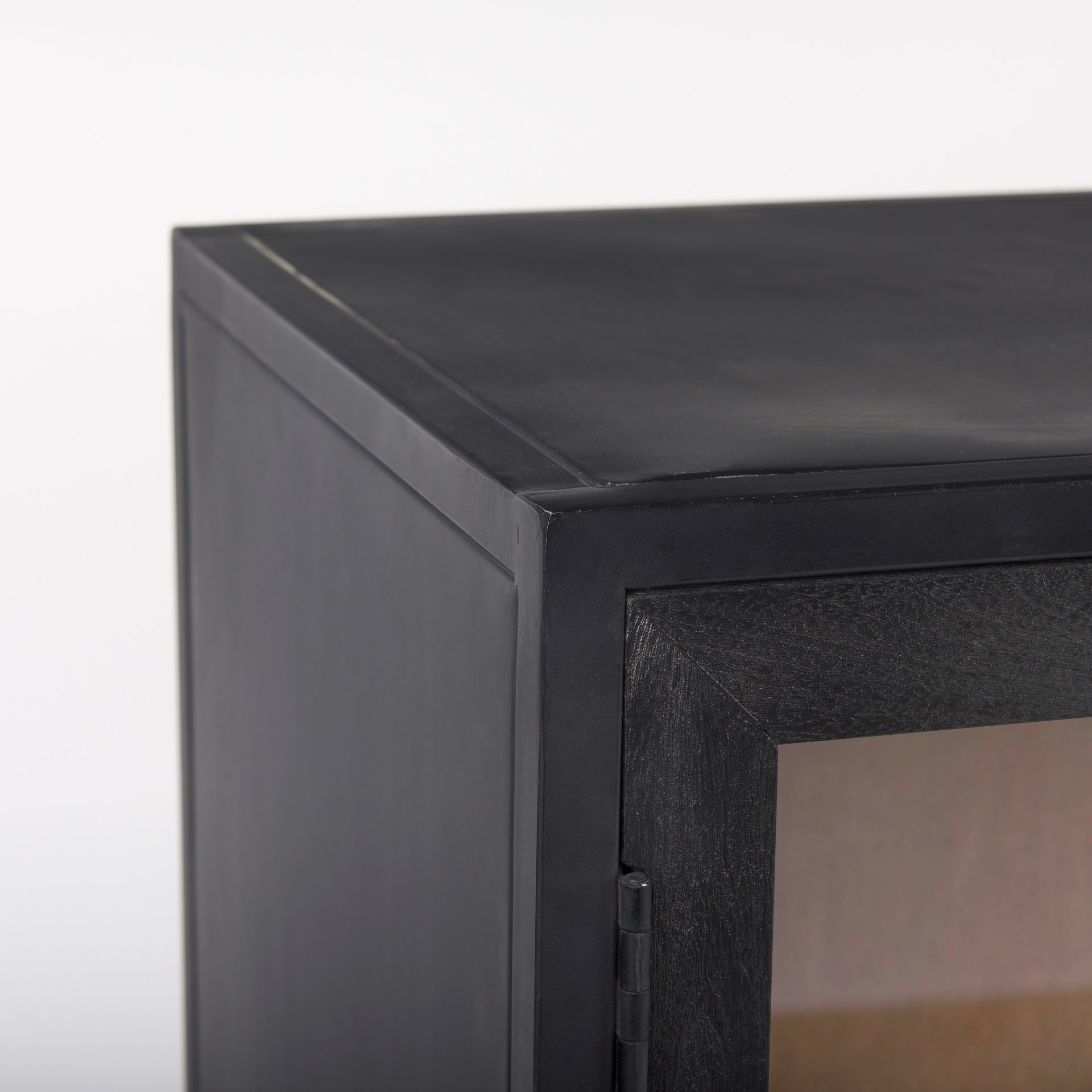 Sloan Black Wood W/Black Metal Frame Accent Cabinet - Central Designs